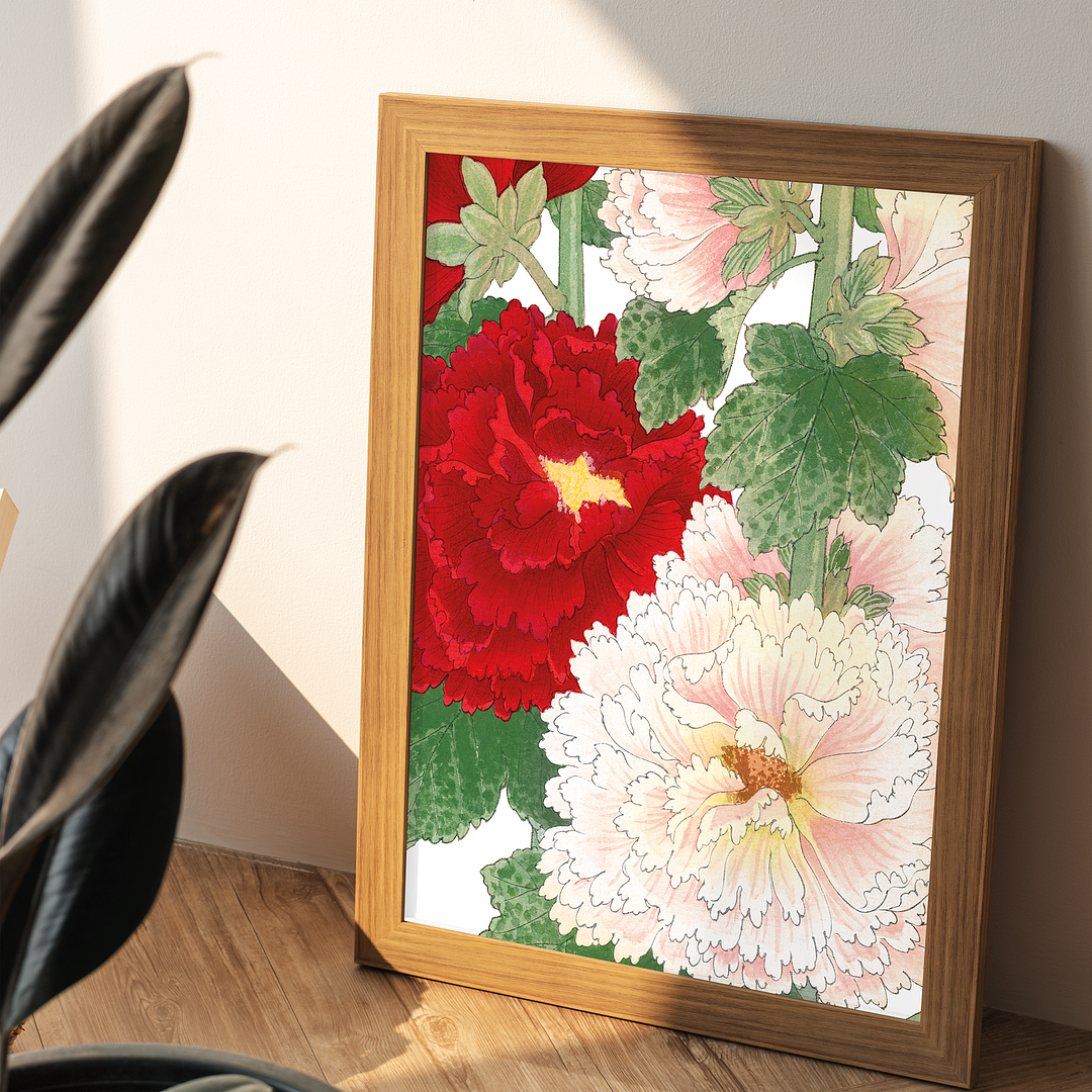 Hollyhock By Tanigami Kônan Art-Print