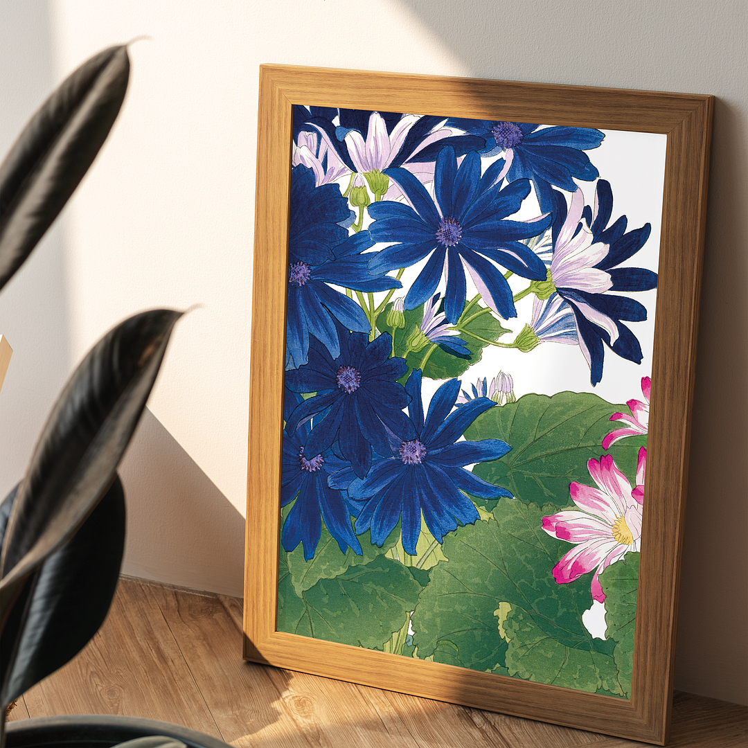 Blue Cineraria By Tanigami Kônan Art-Print