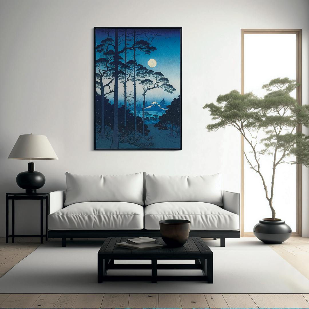 Dark forest in the night - Art Print