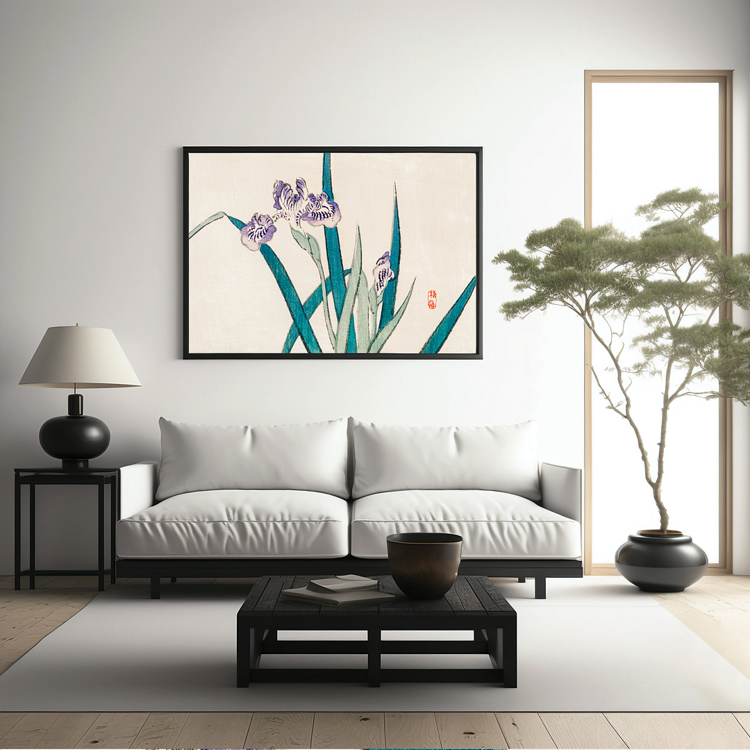 Irises by Kōno Bairei - Art Print