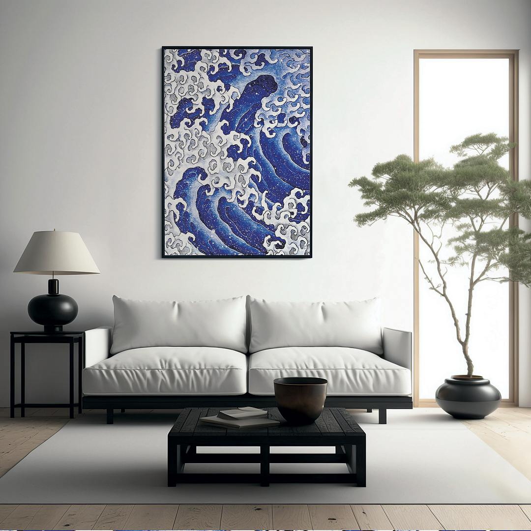 Masculine Wave by Hokusai - Art Print