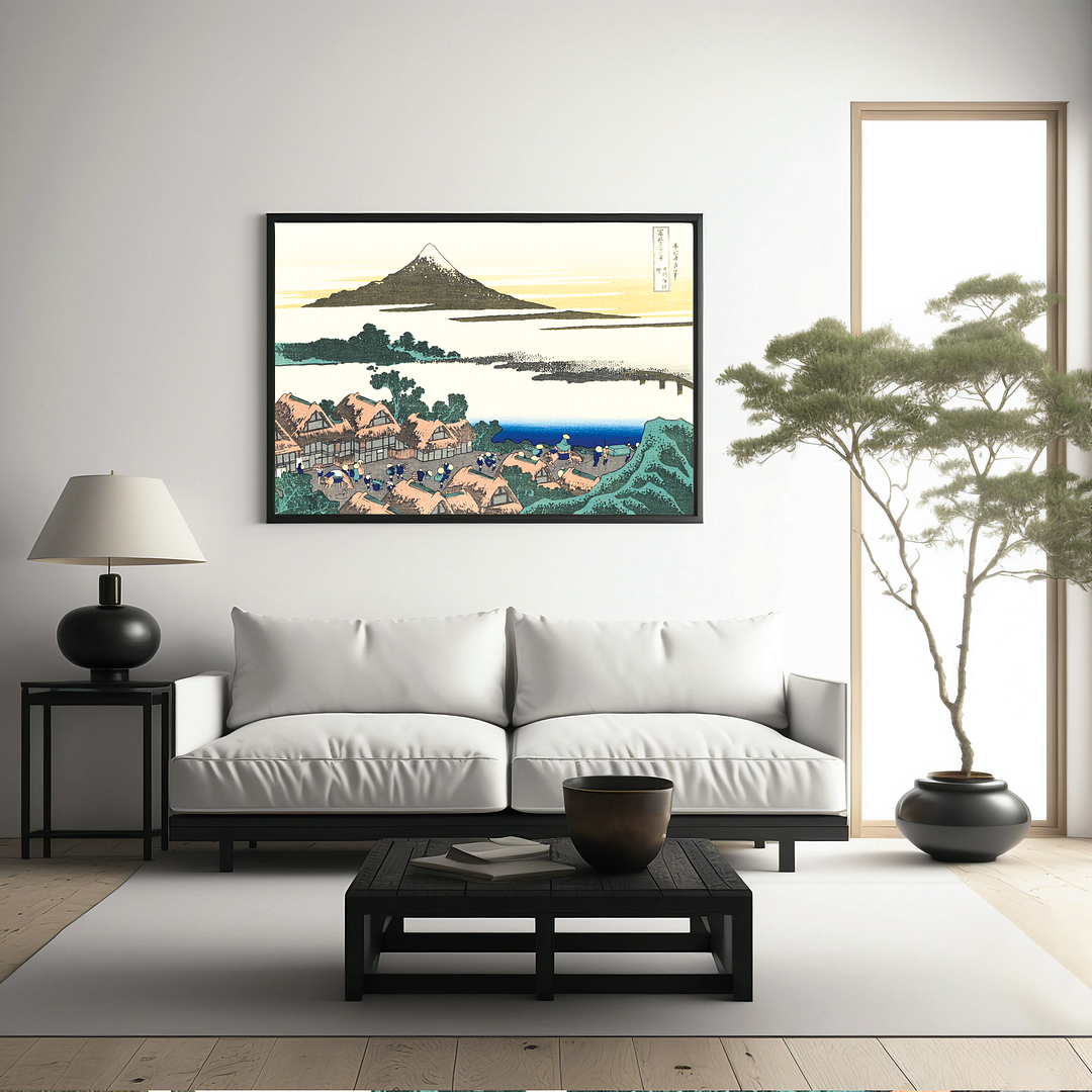 Dawn at Isawa in the Kai province by Katsushika Hokusai - Art Print