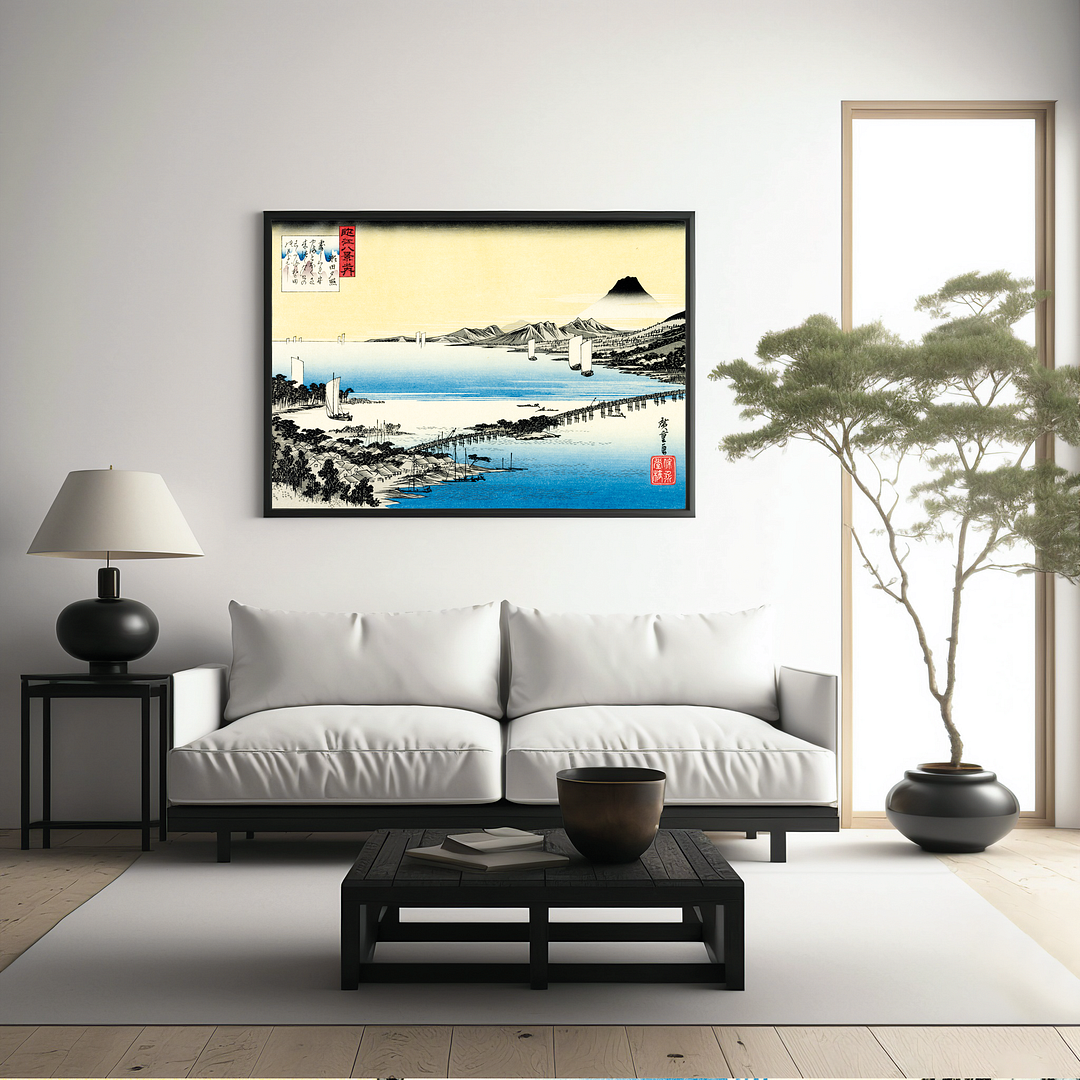 Sunset at Seta By Hiroshige - Art Print