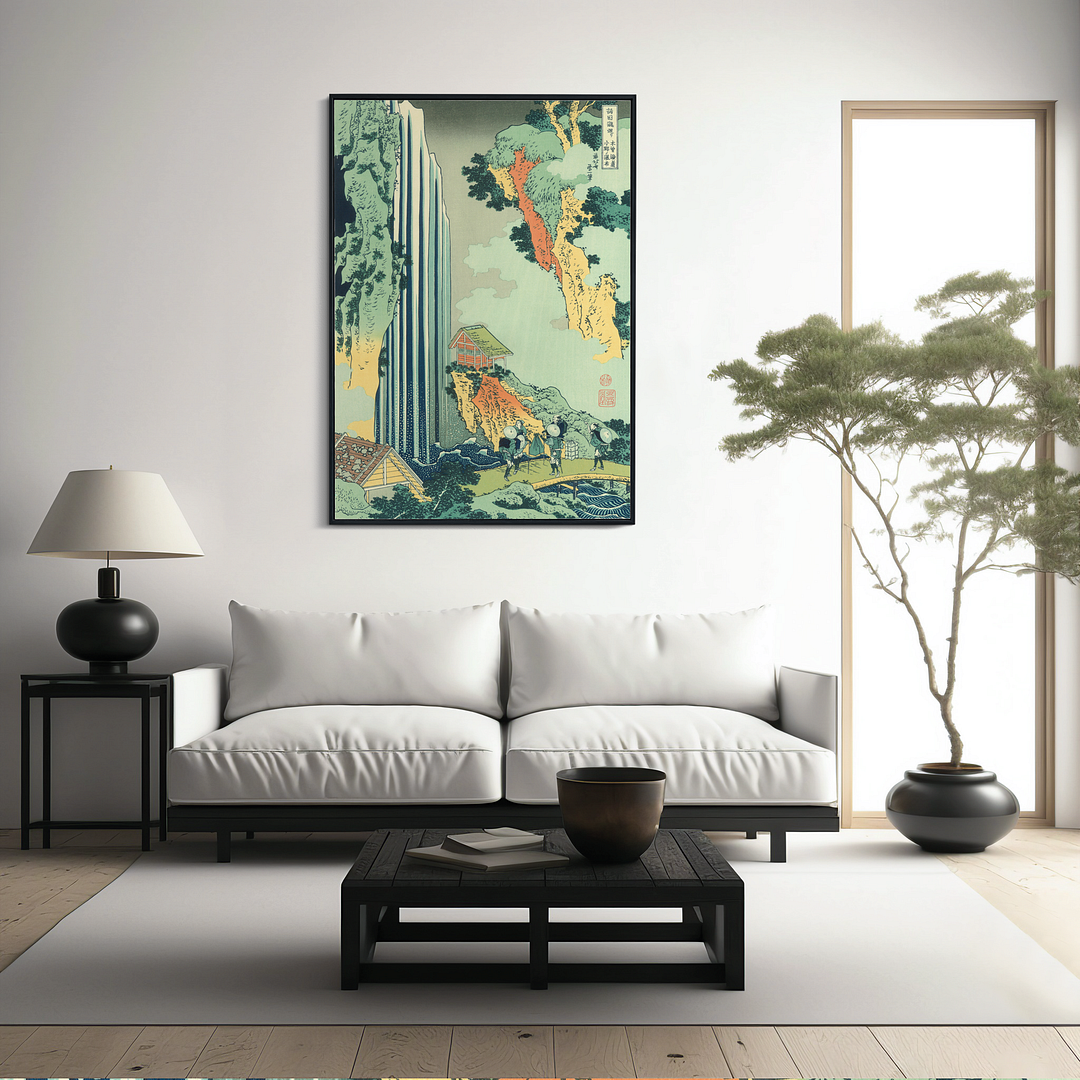 Ono Waterfall on the Kiso Road by hokusai - Art Print