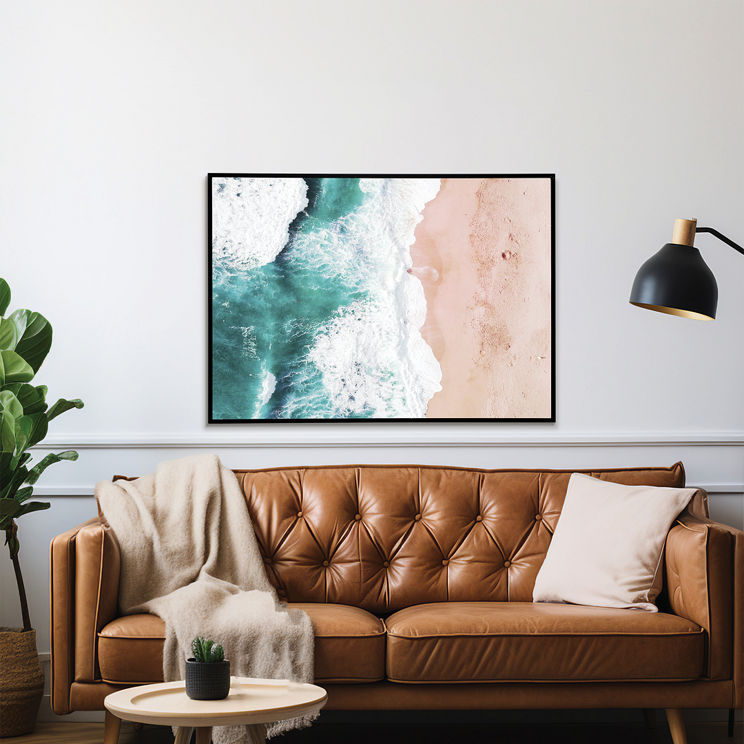 Captivating Coastal Beauty from Above - Art Print