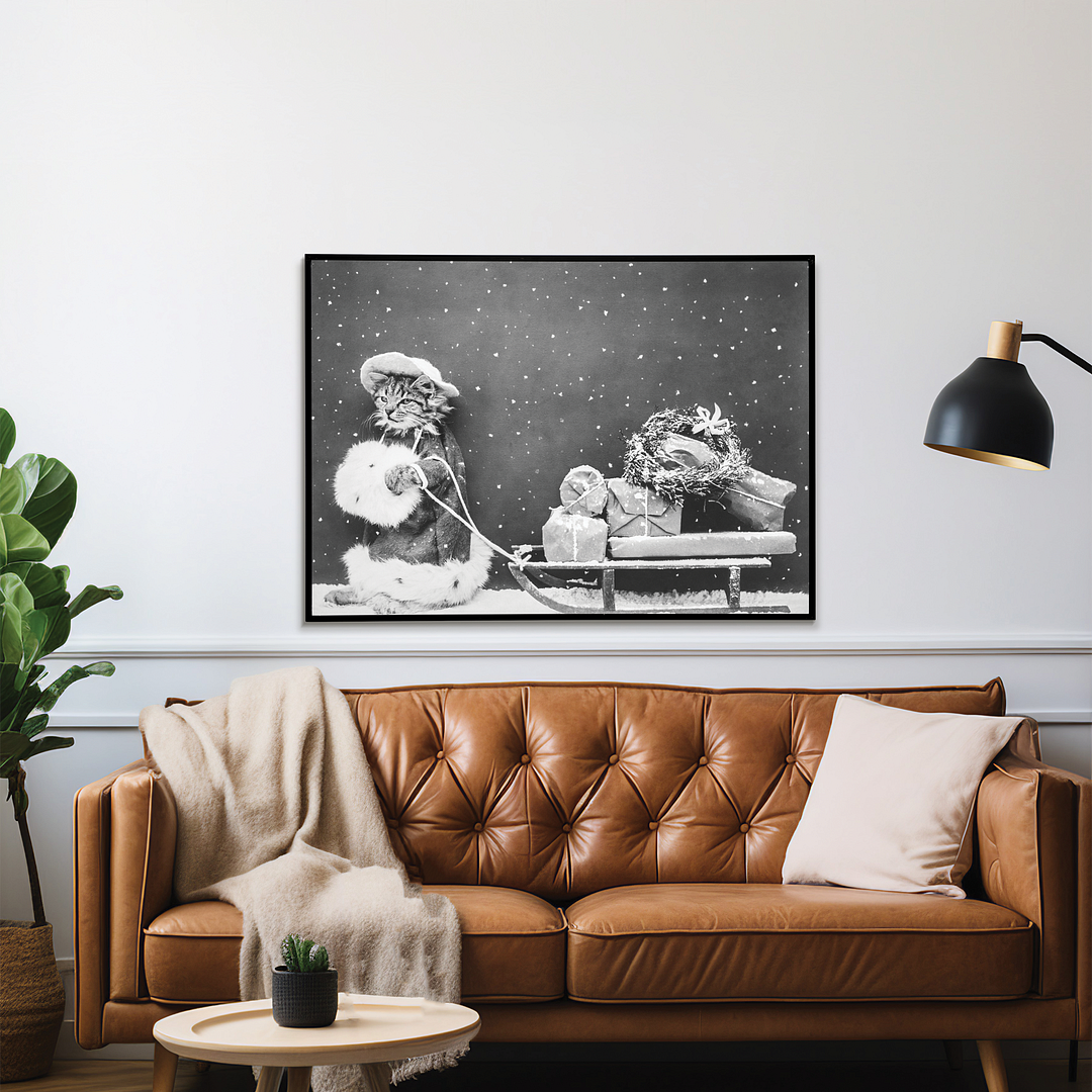 Santa Cat - Art Print