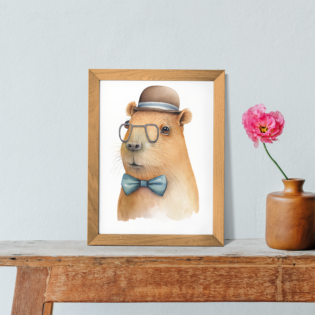 Capybara being a gentleman - Art Print