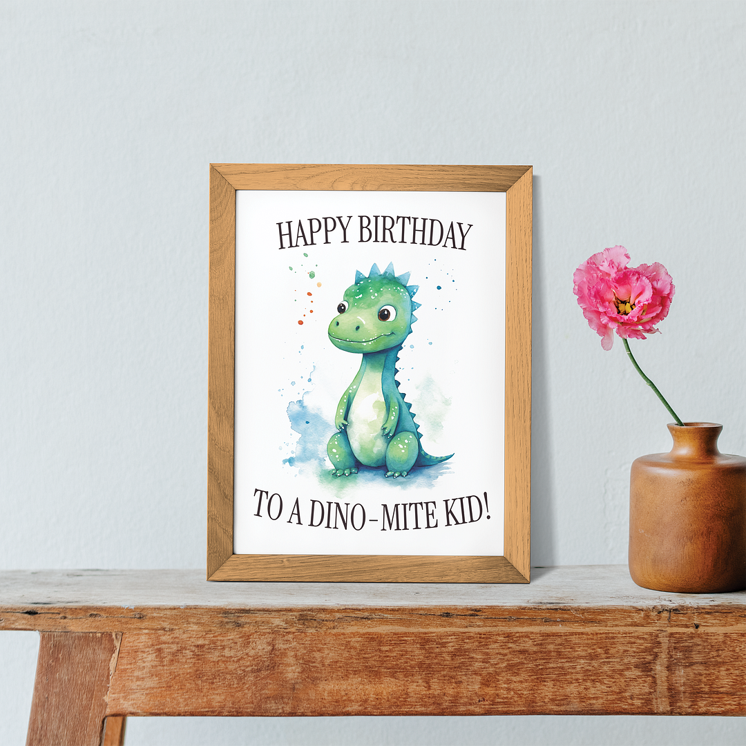 Dino-mite boy! - Art Print