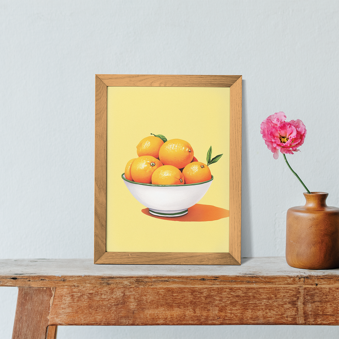 Bowl with oranges - Art Print