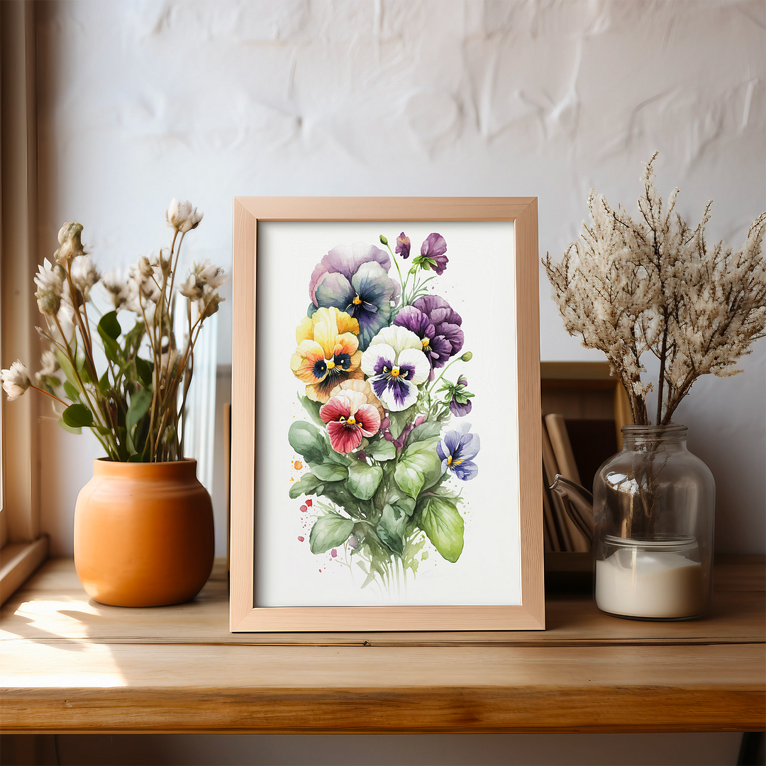 Pansies IV - Art Print