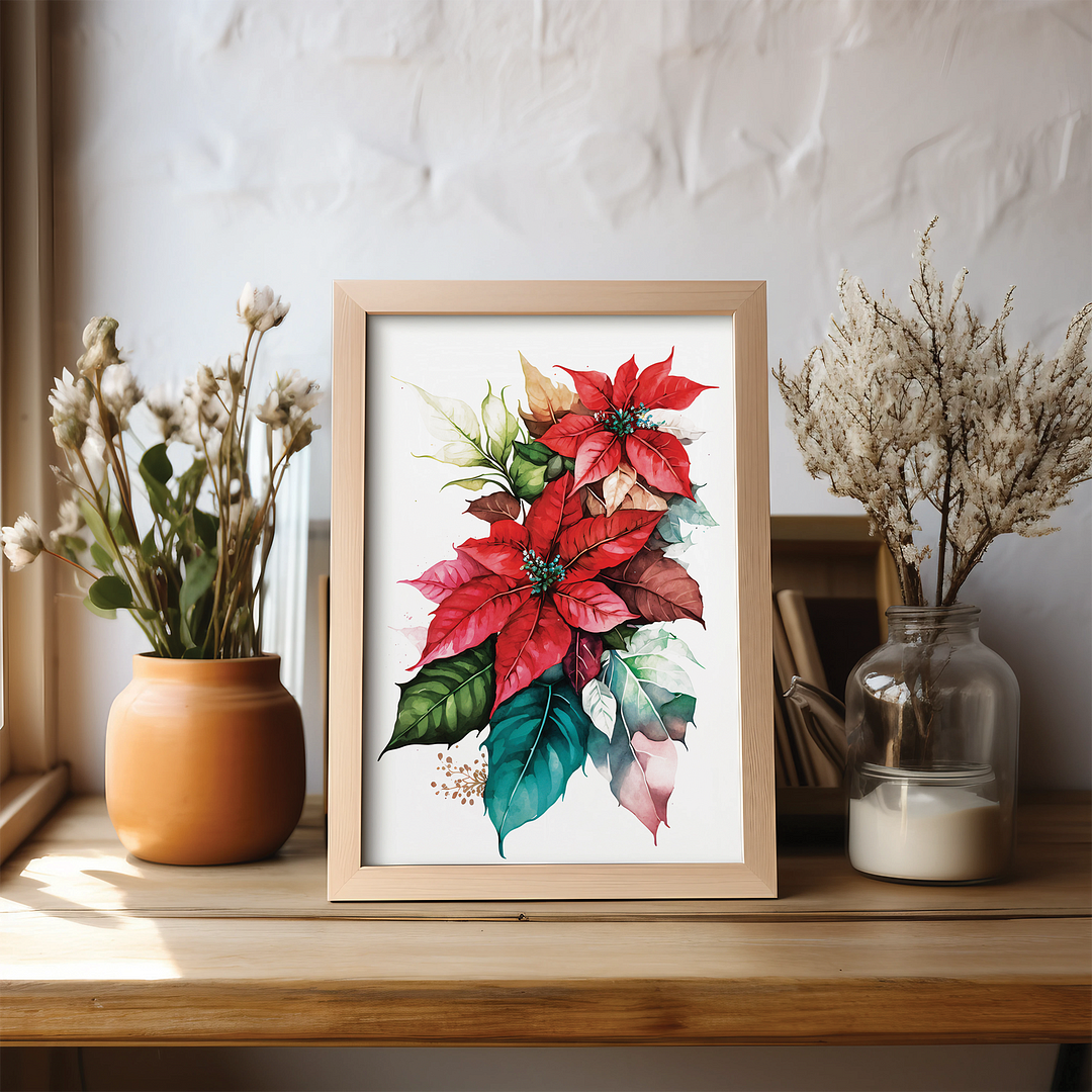 Poinsettias IV - Art Print