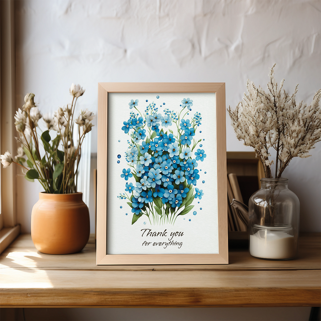 Thank you Forget me not - Art Print