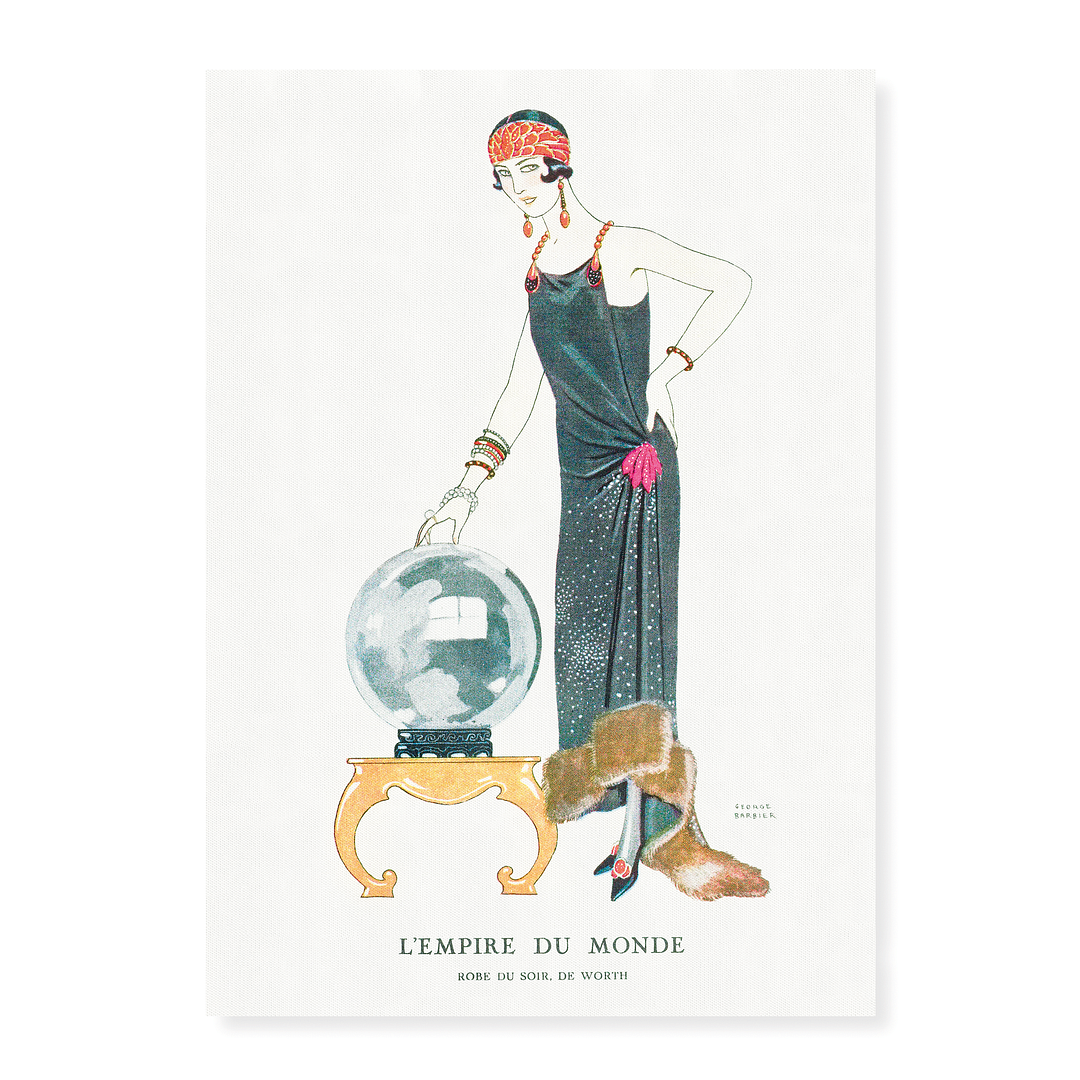 L'Empire du monde: Robe du soir, de Worth - Art Print