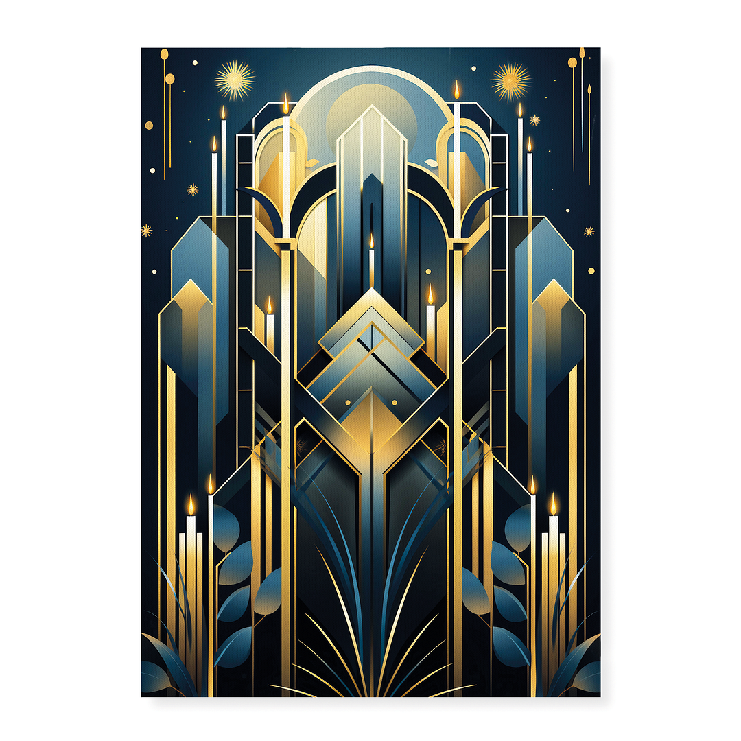 Art Deco Pattern (Candles) - Art Print