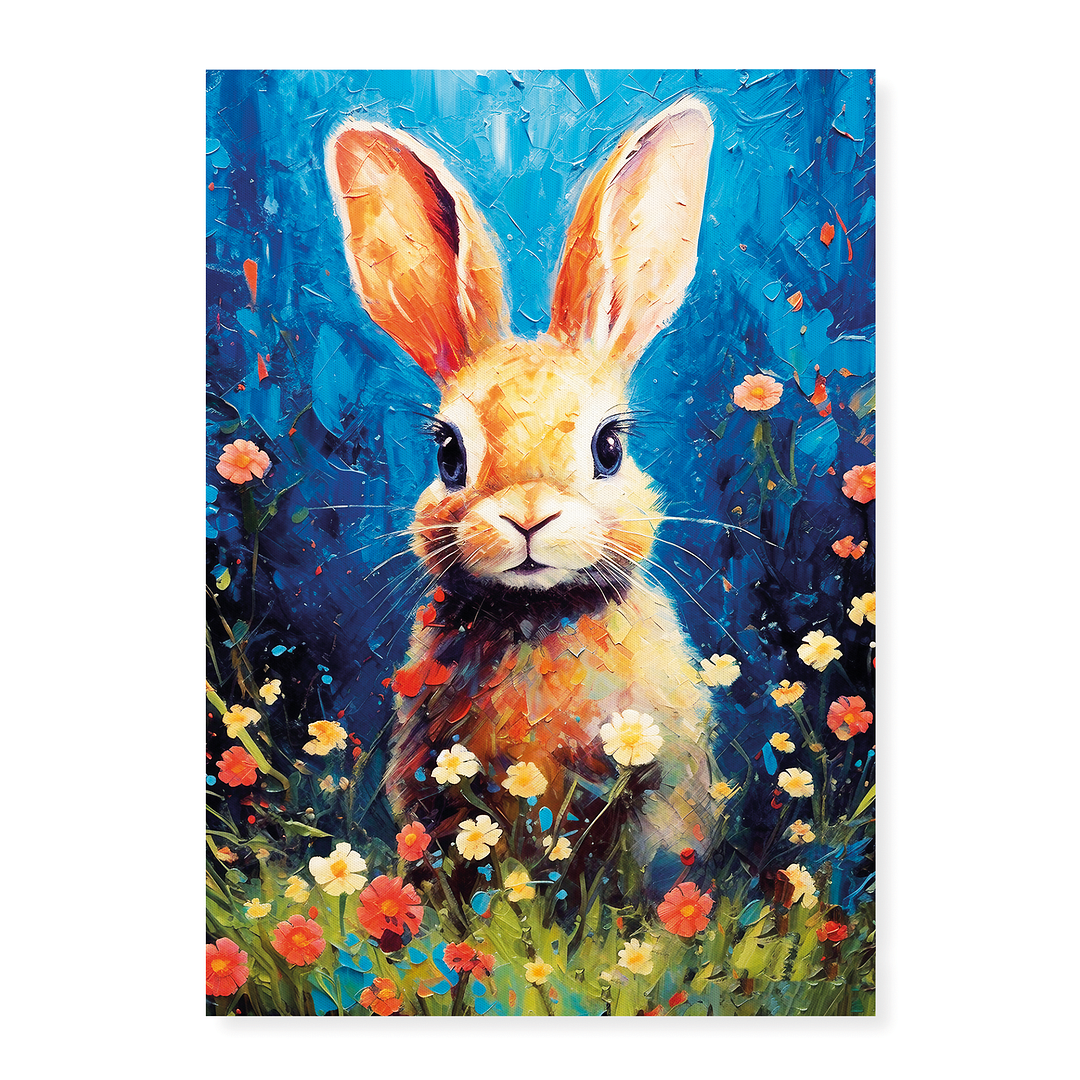 Little bunny painting - Art Print