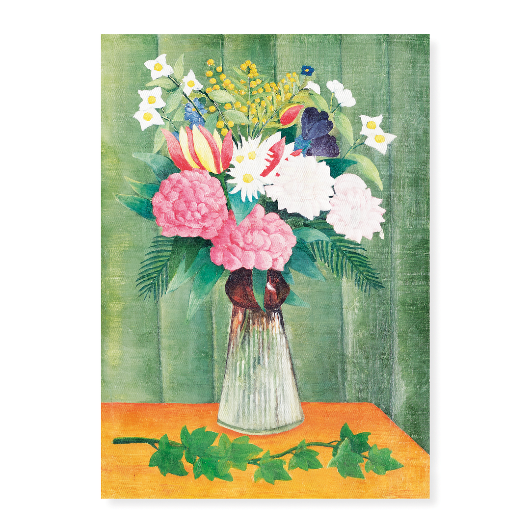 Flowers in a Vase by Henri Rousseau - Art Print
