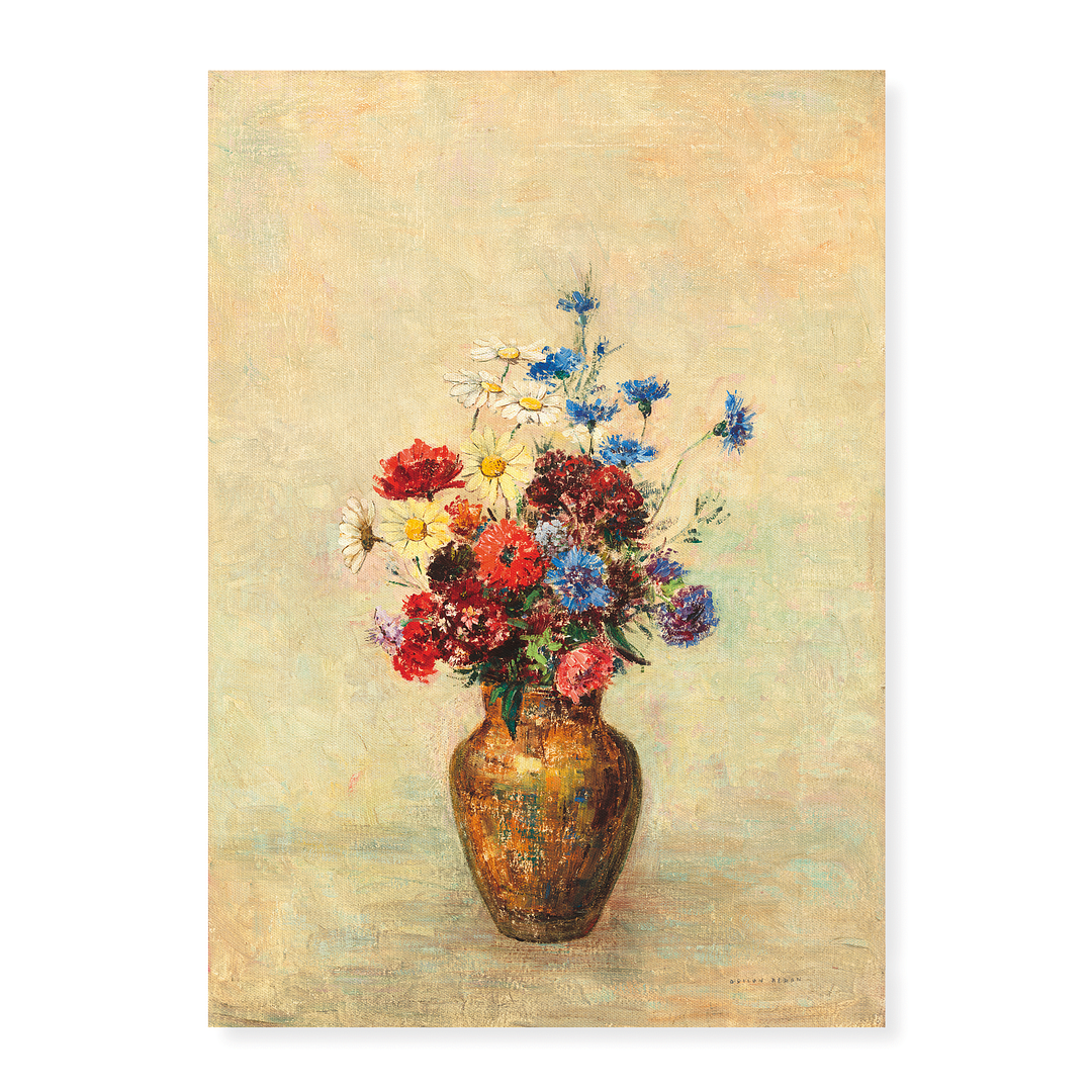 Flowers in a Vase by Odilon Redon - Art Print