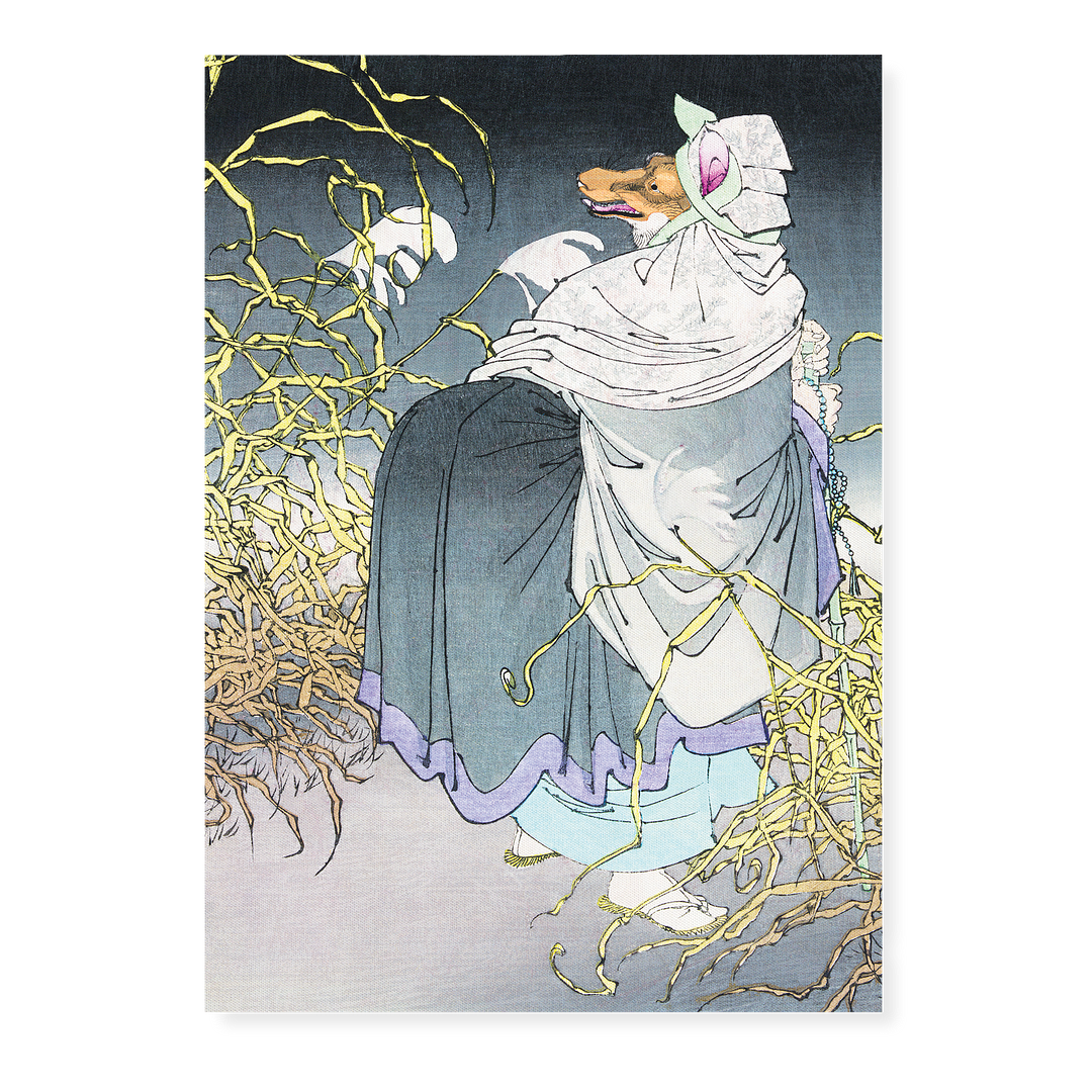 The Cry of the Fox By Tsukioka Yoshitoshi. - Art Print