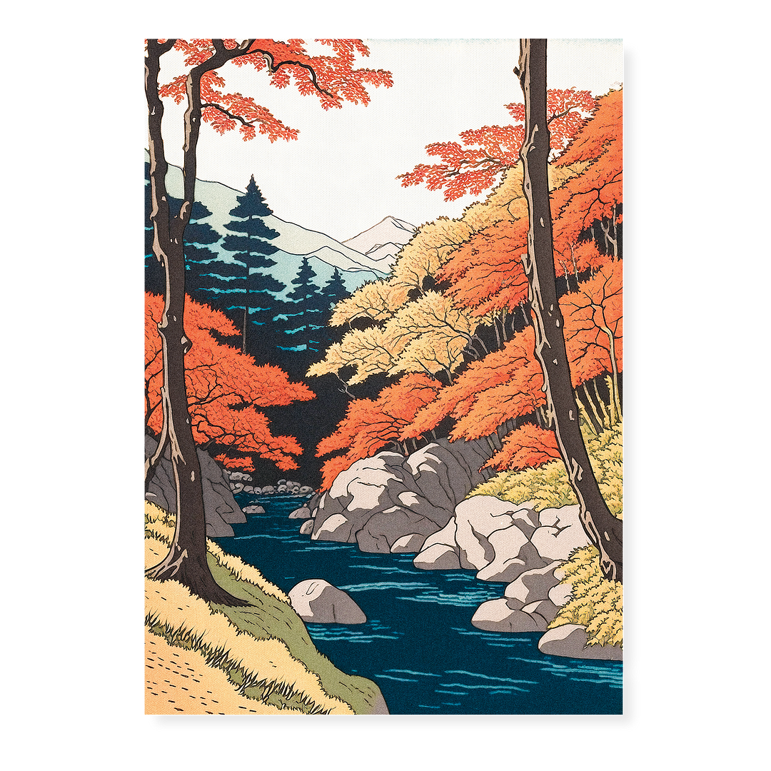 River during the fall - Art Print