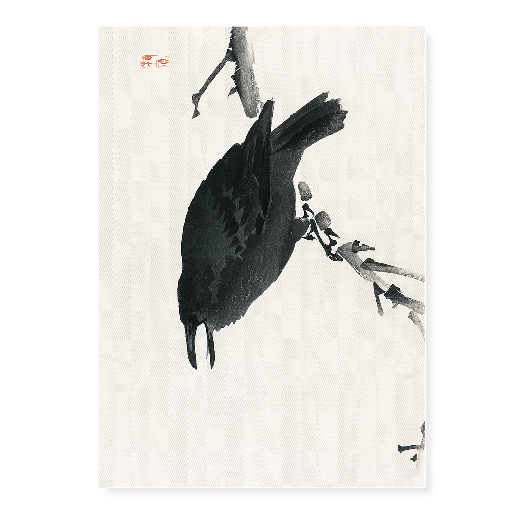 Crow by Kōno Bairei - Art Print