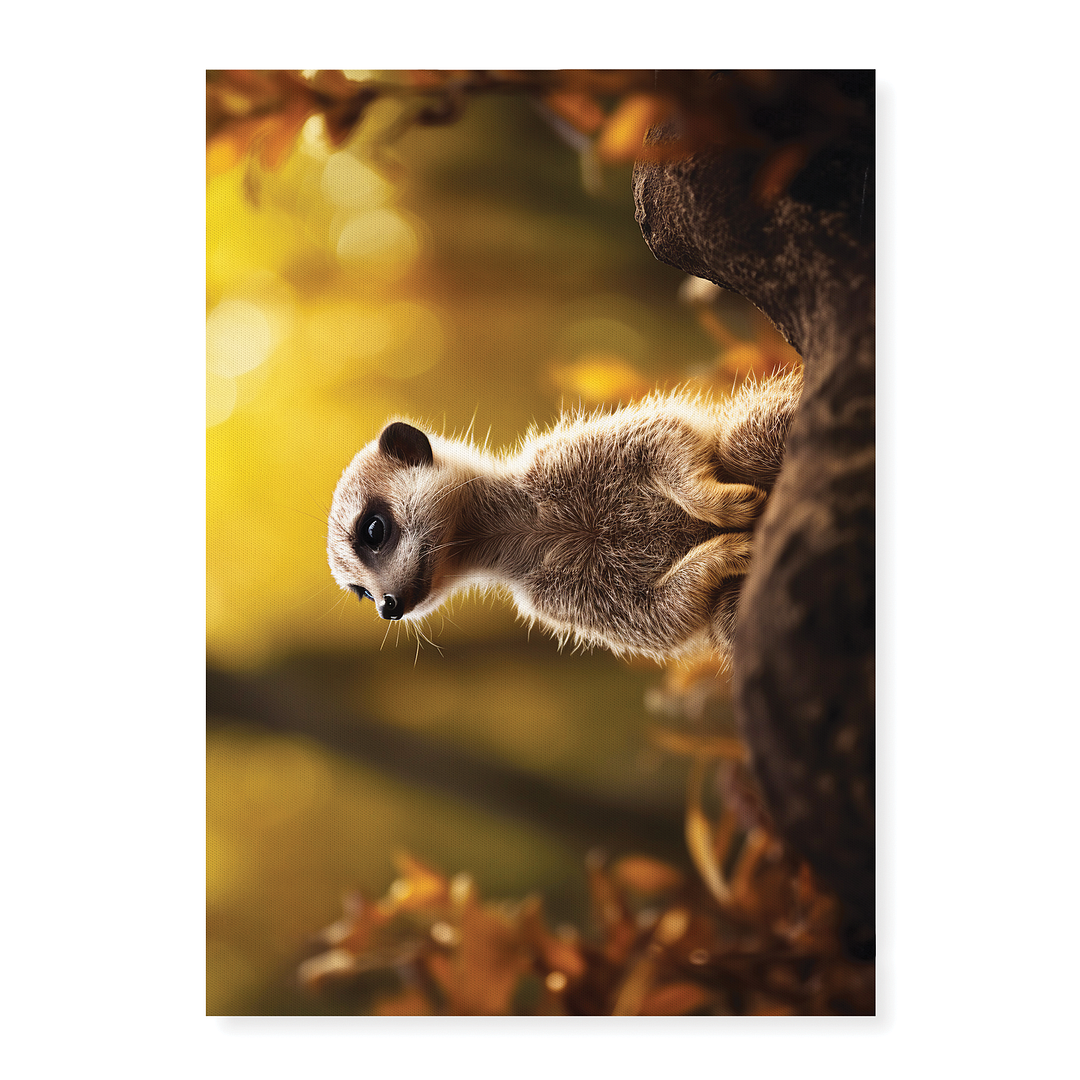Meerkat in the woods - Art Print