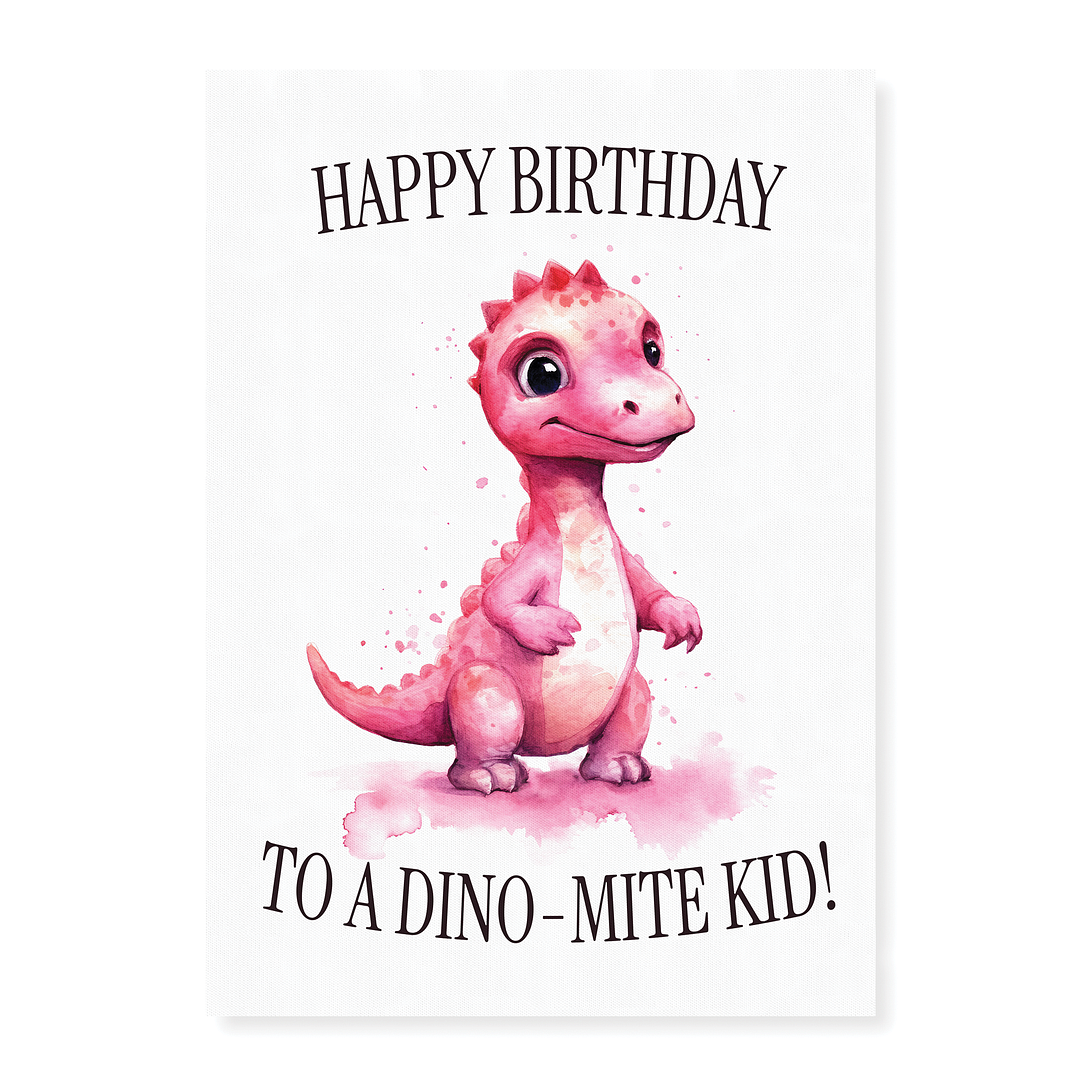 Dino-mite girl! - Art Print