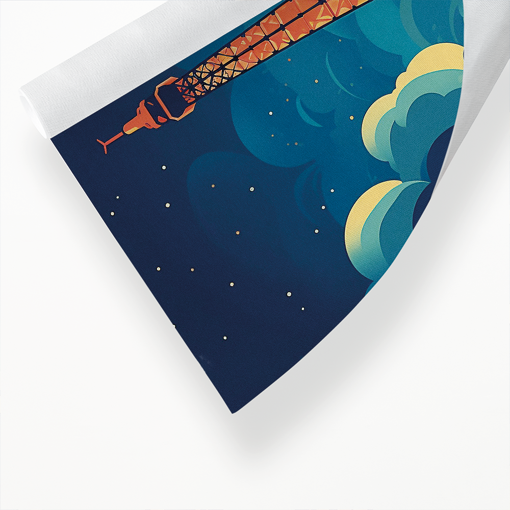 Paris at dusk - Art Print