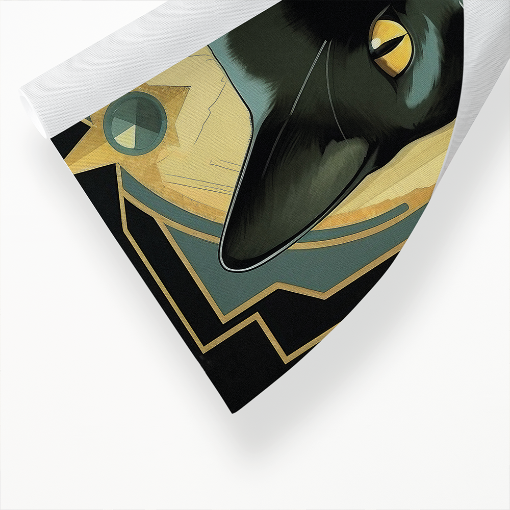 Elegant black cat I - Art Print