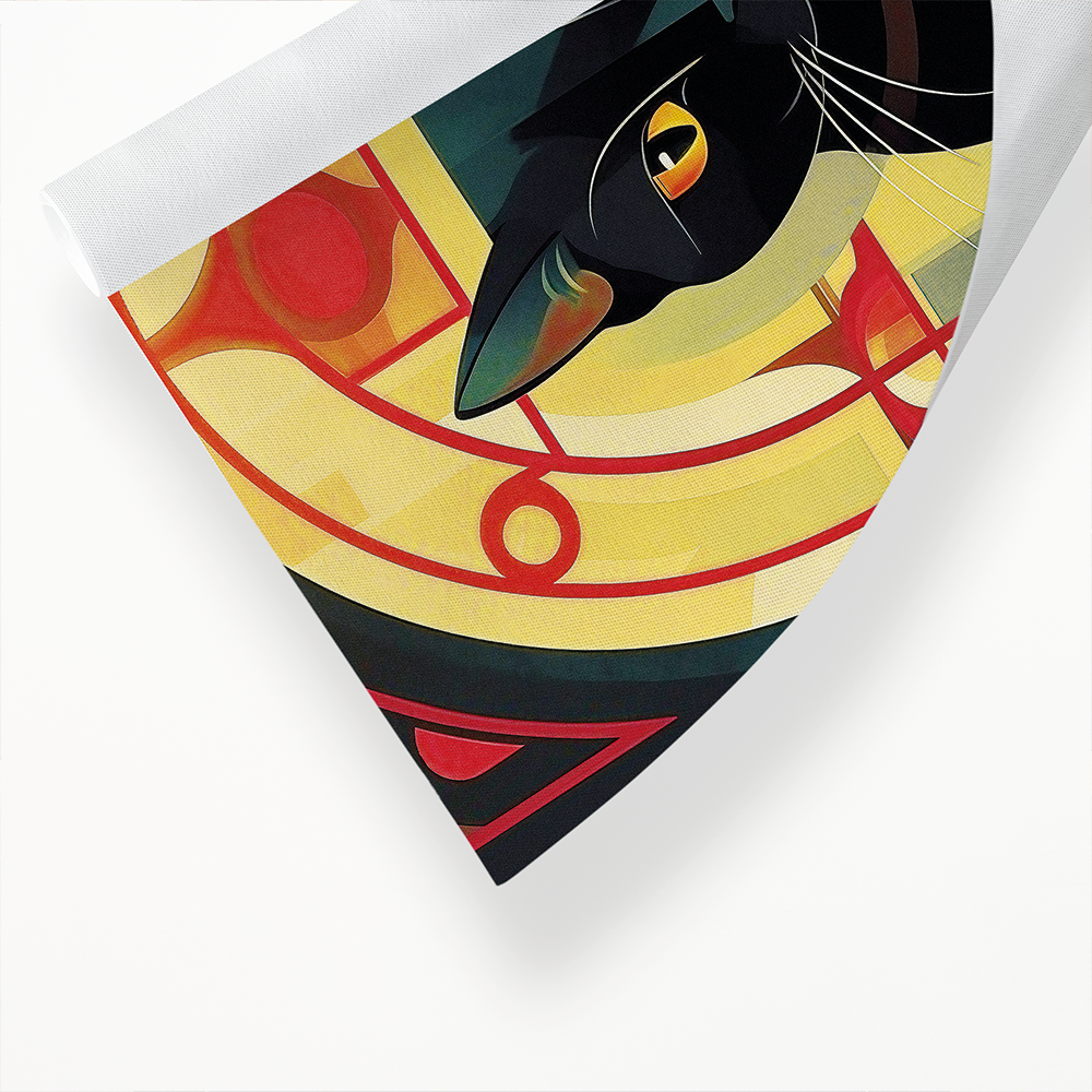 Elegant black cat II - Art Print