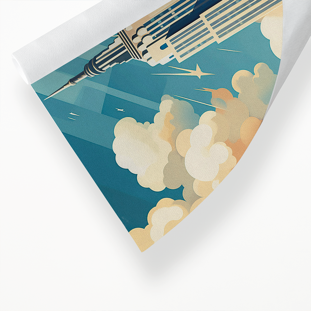 Empire State Building Art Deco style - Art Print