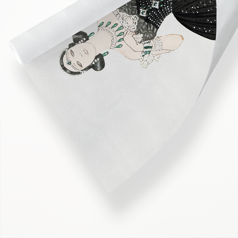 Vintage black dress (Cutout) - Art Print