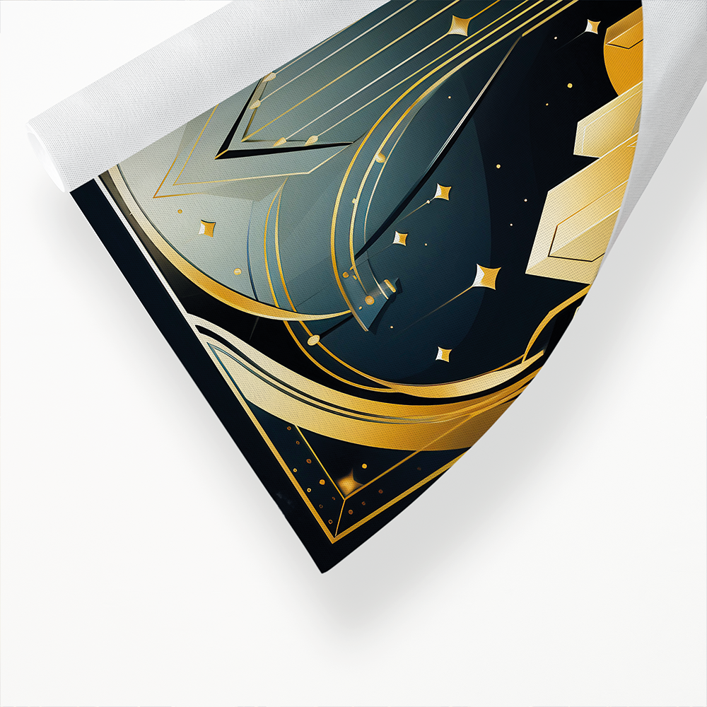 Art Deco pattern (Gold) - Art Print