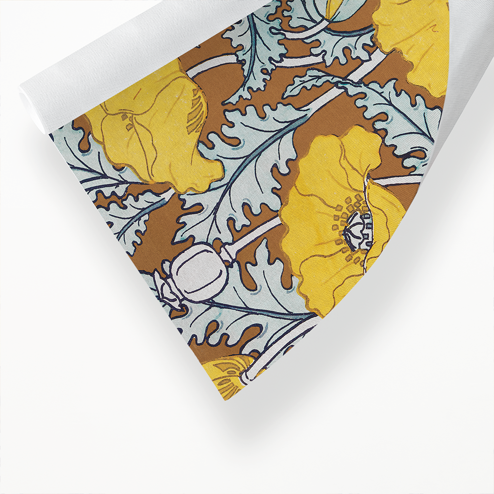 Art nouveau poppy flowerpattern - Art Print