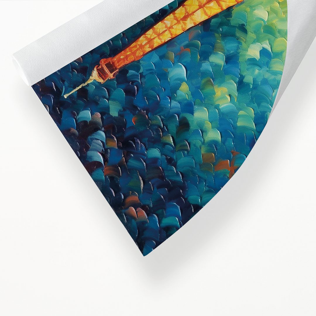Eiffel tower during the night in Van Gogh style - Art Print