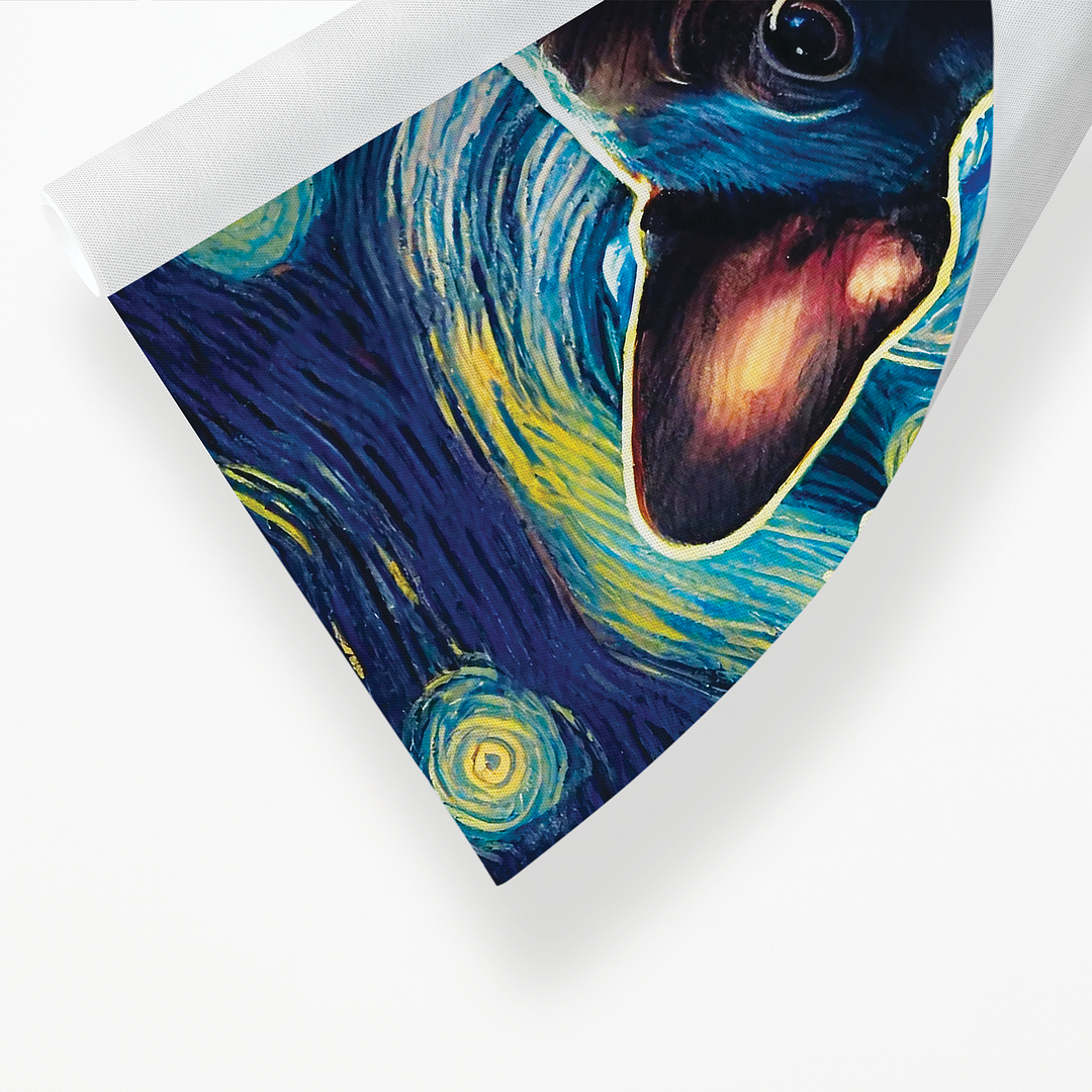 French bulldog in Van Gogh style - Art Print