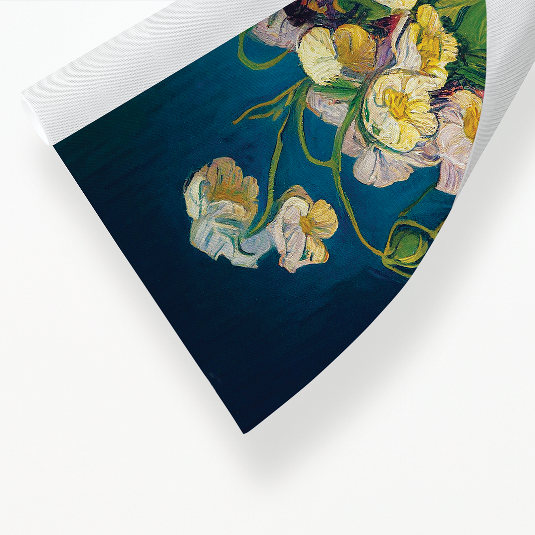 Pansies in a vase in Van Gogh style - Art Print