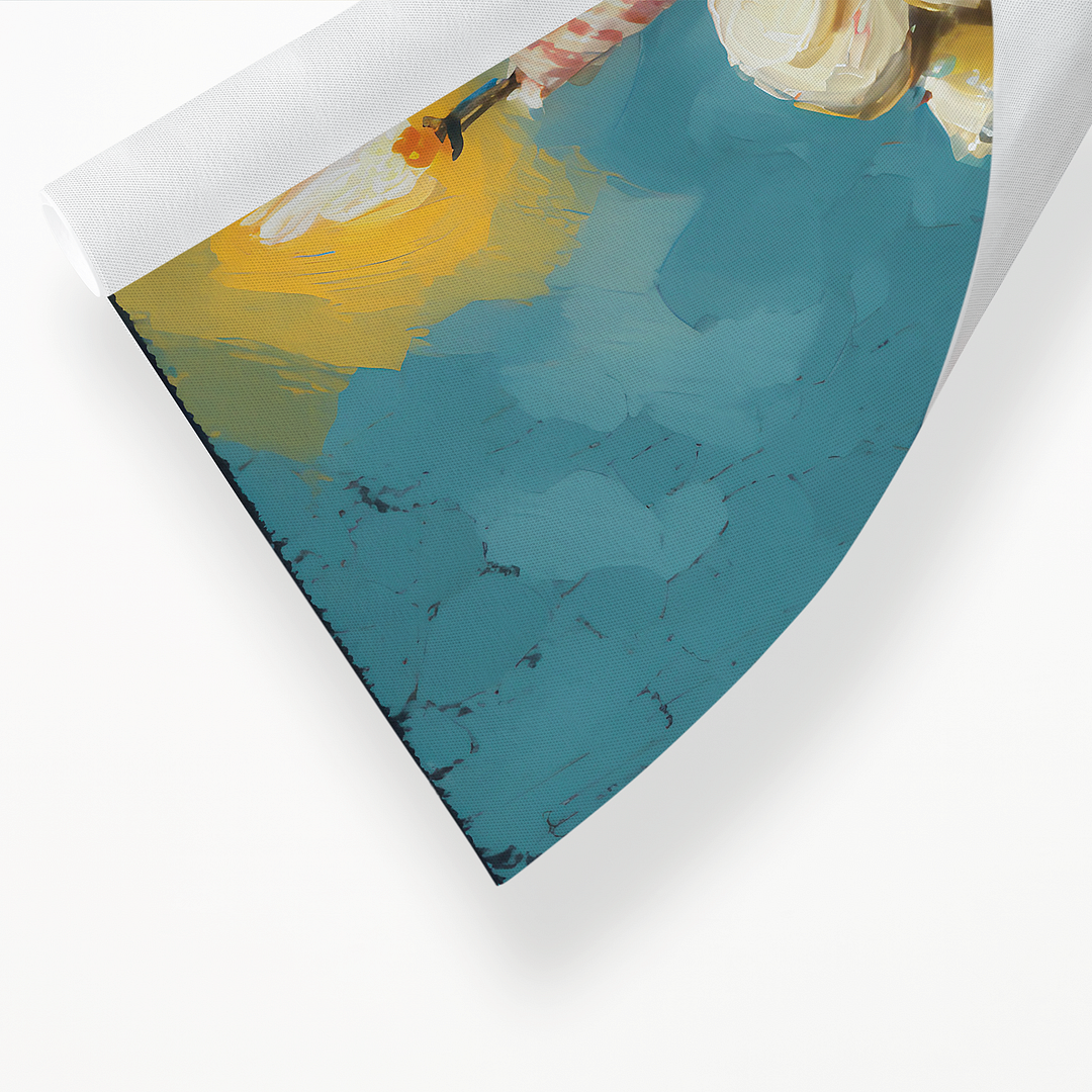 Birthday cake painting in Claude Monet style - Art Print
