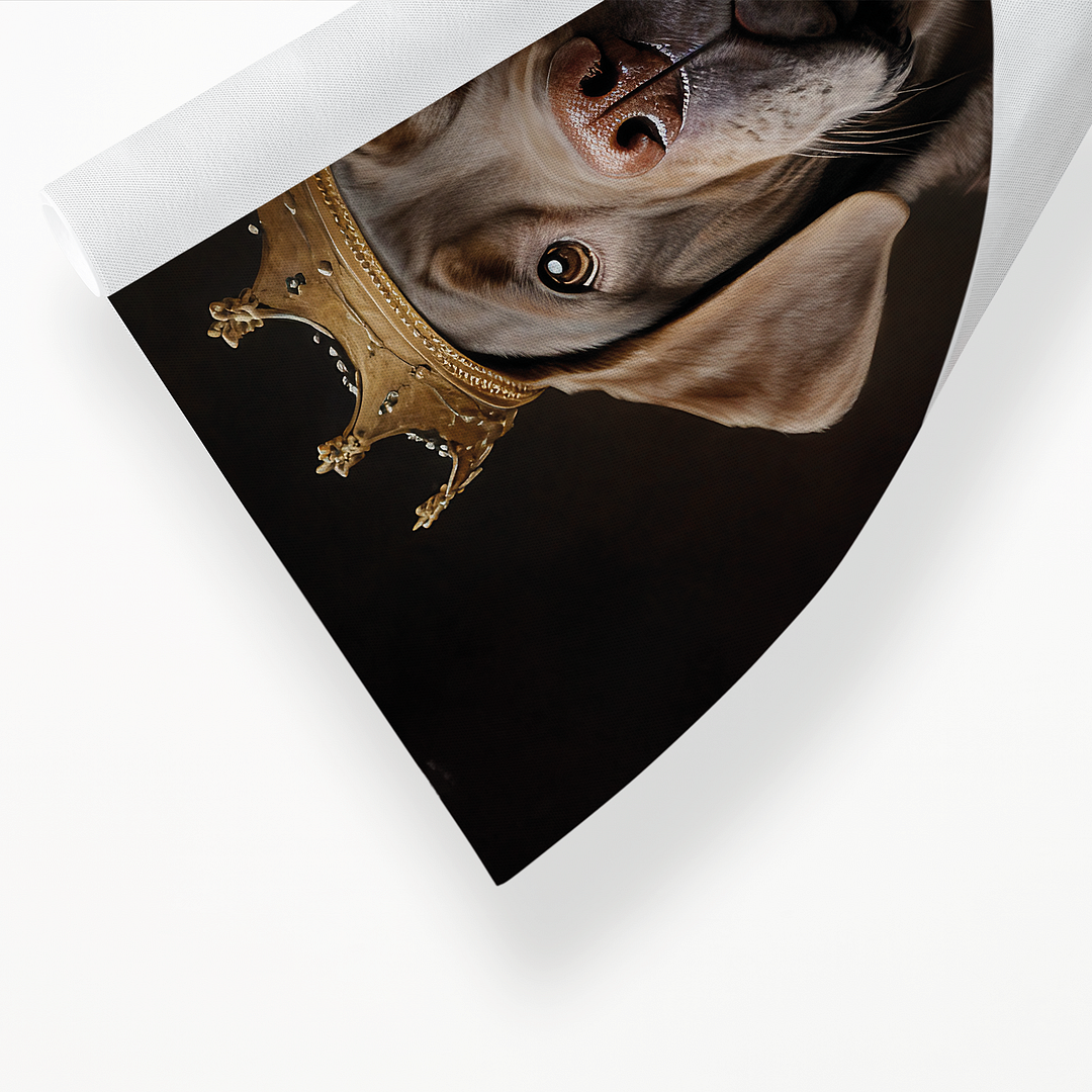 Renaissance painting of a brown Labrador as a king - Art Print