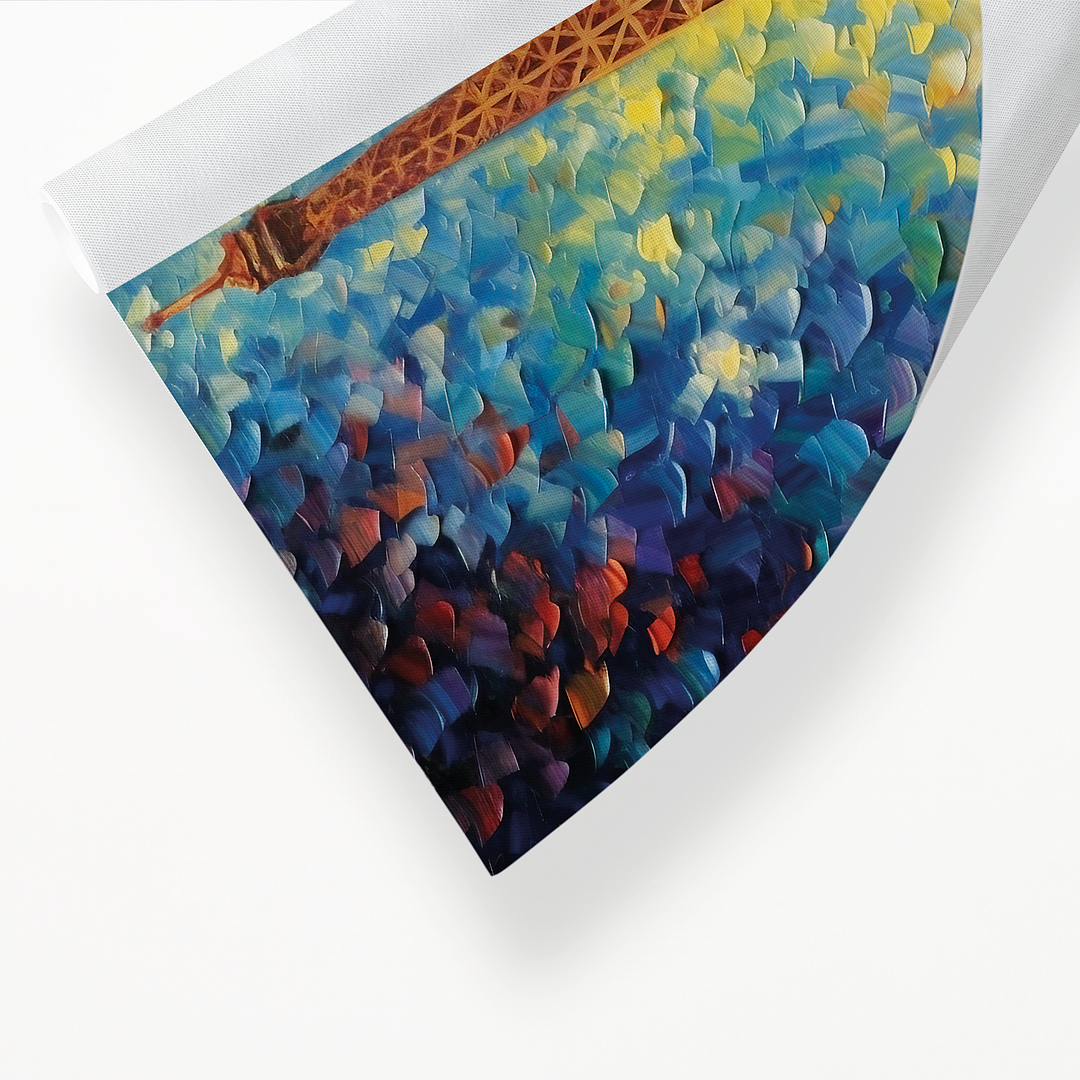 Eiffel tower in dusk in Van Gogh style - Art Print