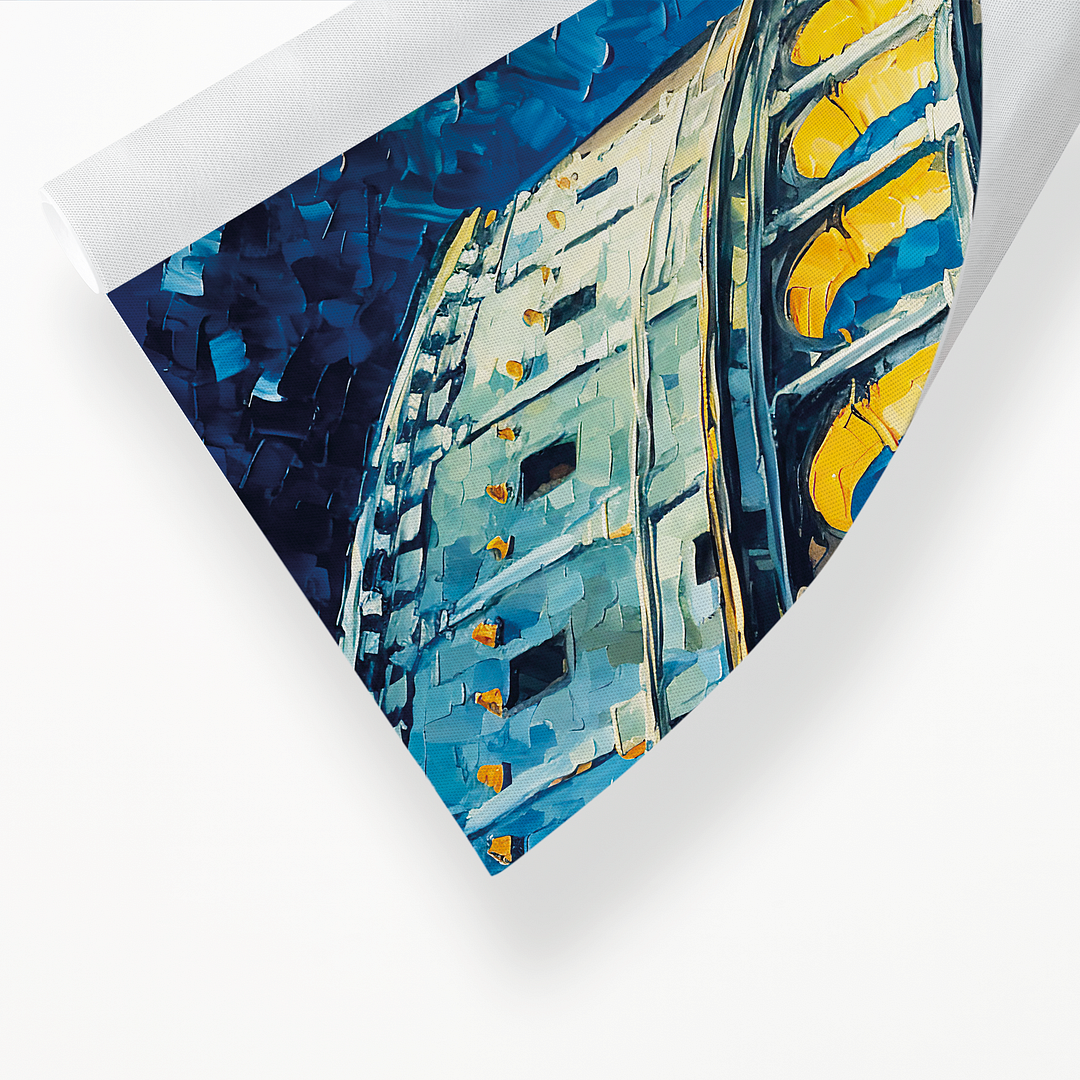 The Colosseum at night in Van Gogh style - Art Print