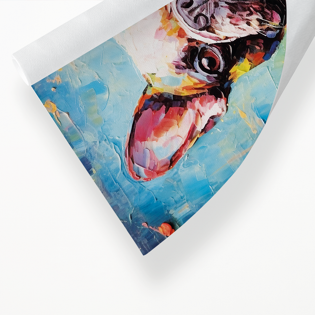 Colourful french bulldog - Art Print