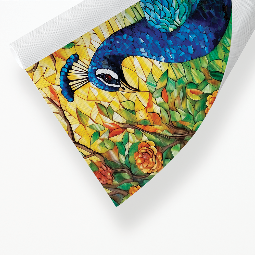 Peacock tile art - Art Print
