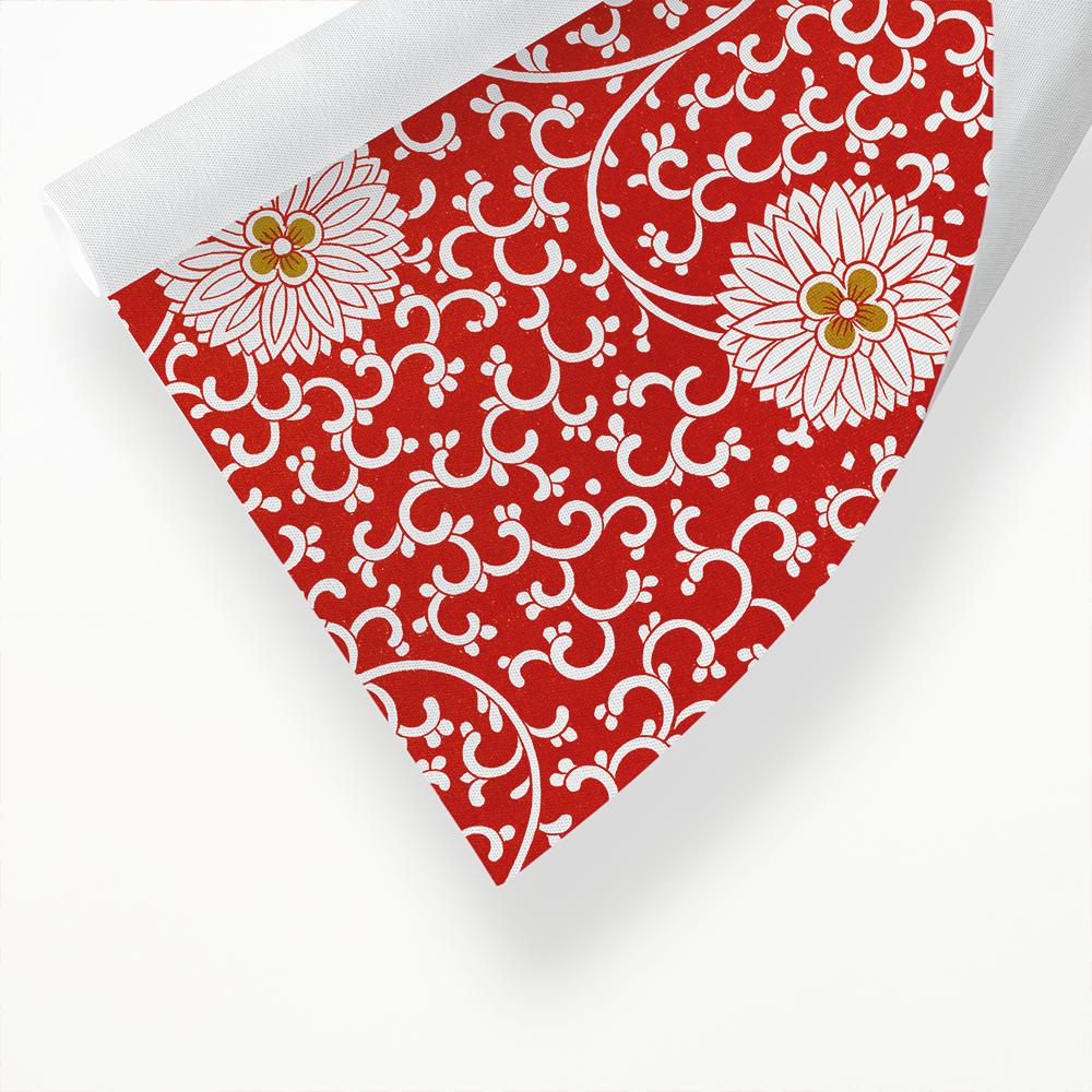 Red floral pattern - Art Print