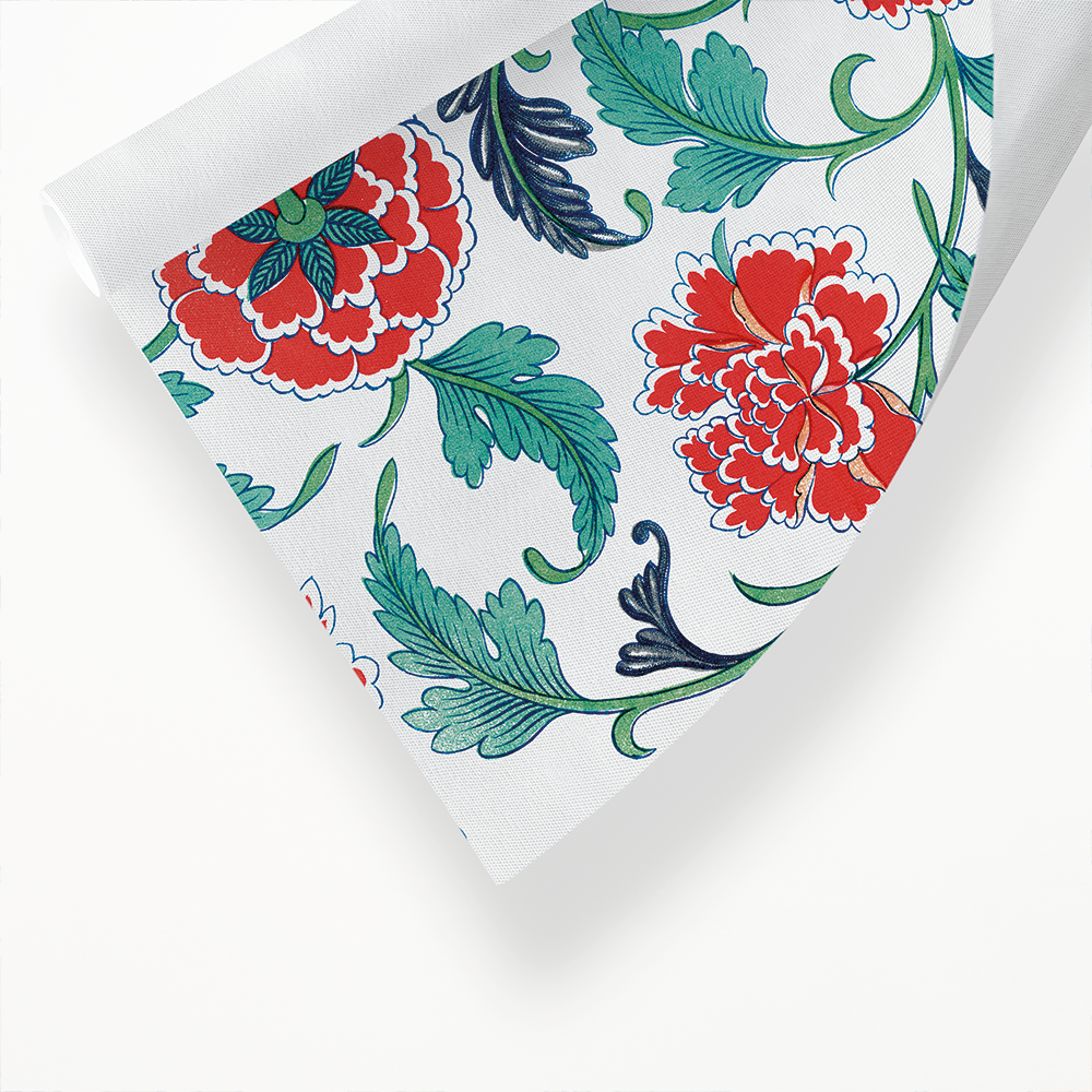 Red floral pattern II - Art Print