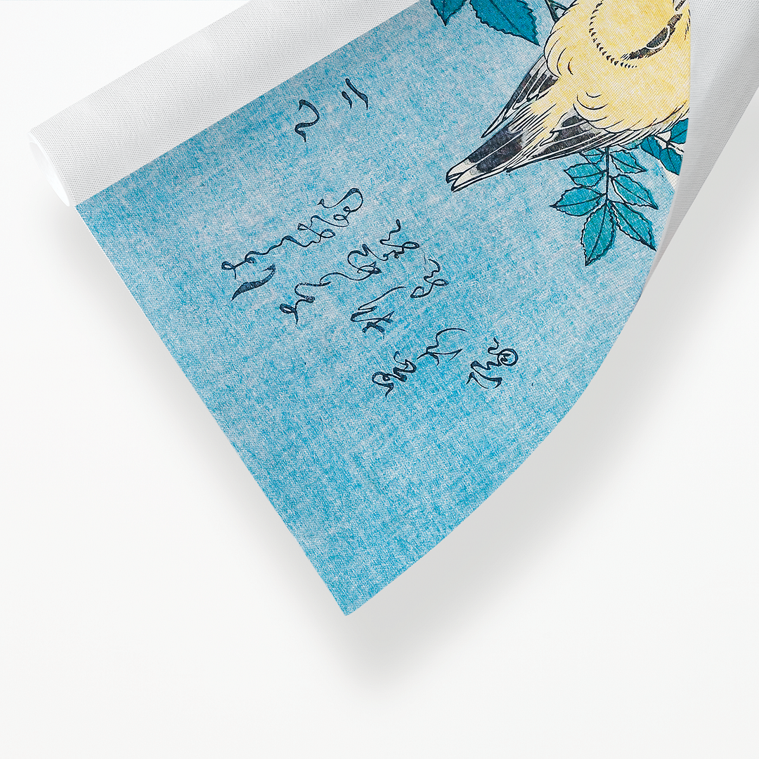 Warbler and Roses By Katsushika Hokusai - Art Print