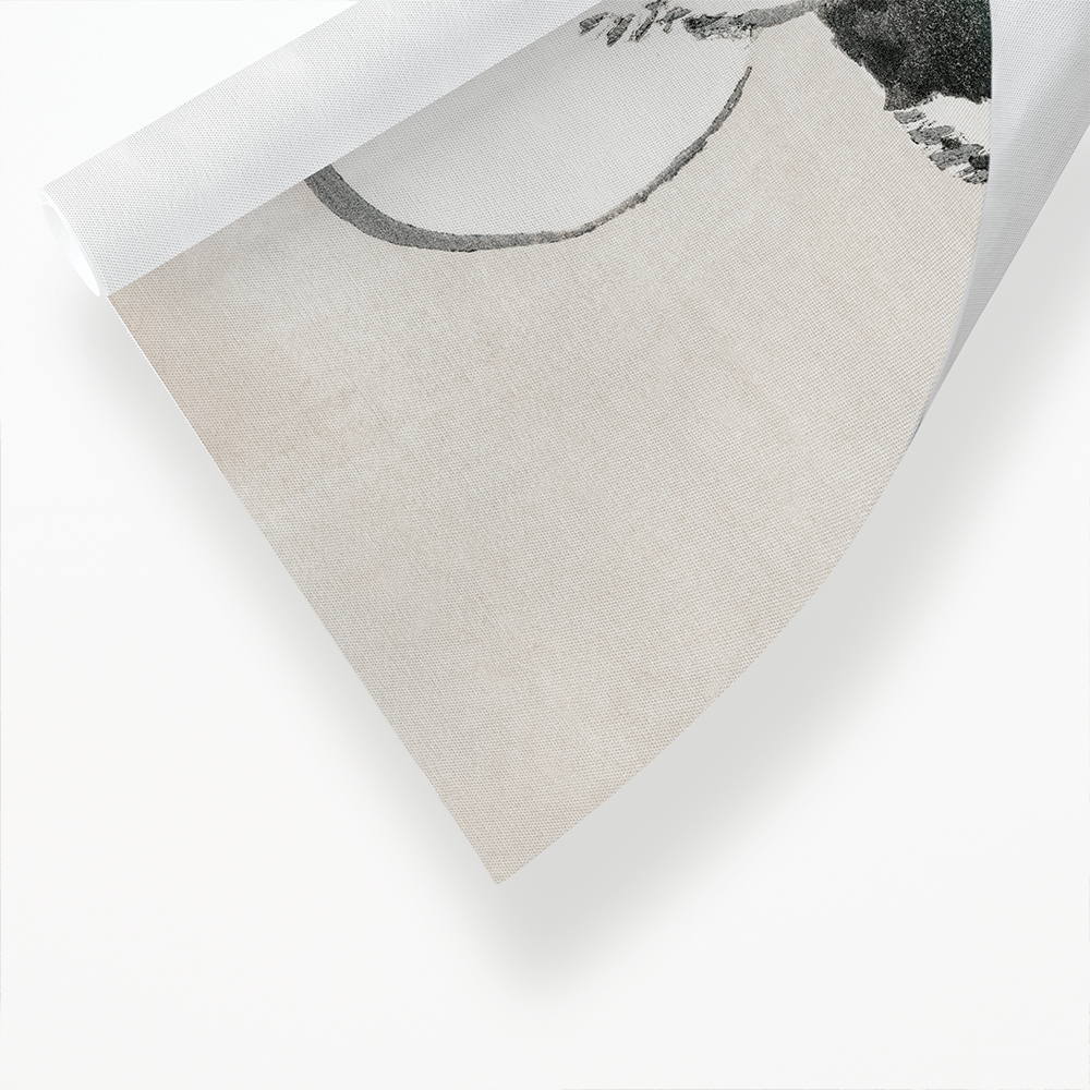 Black and white puppies by Kōno Bairei - Art Print