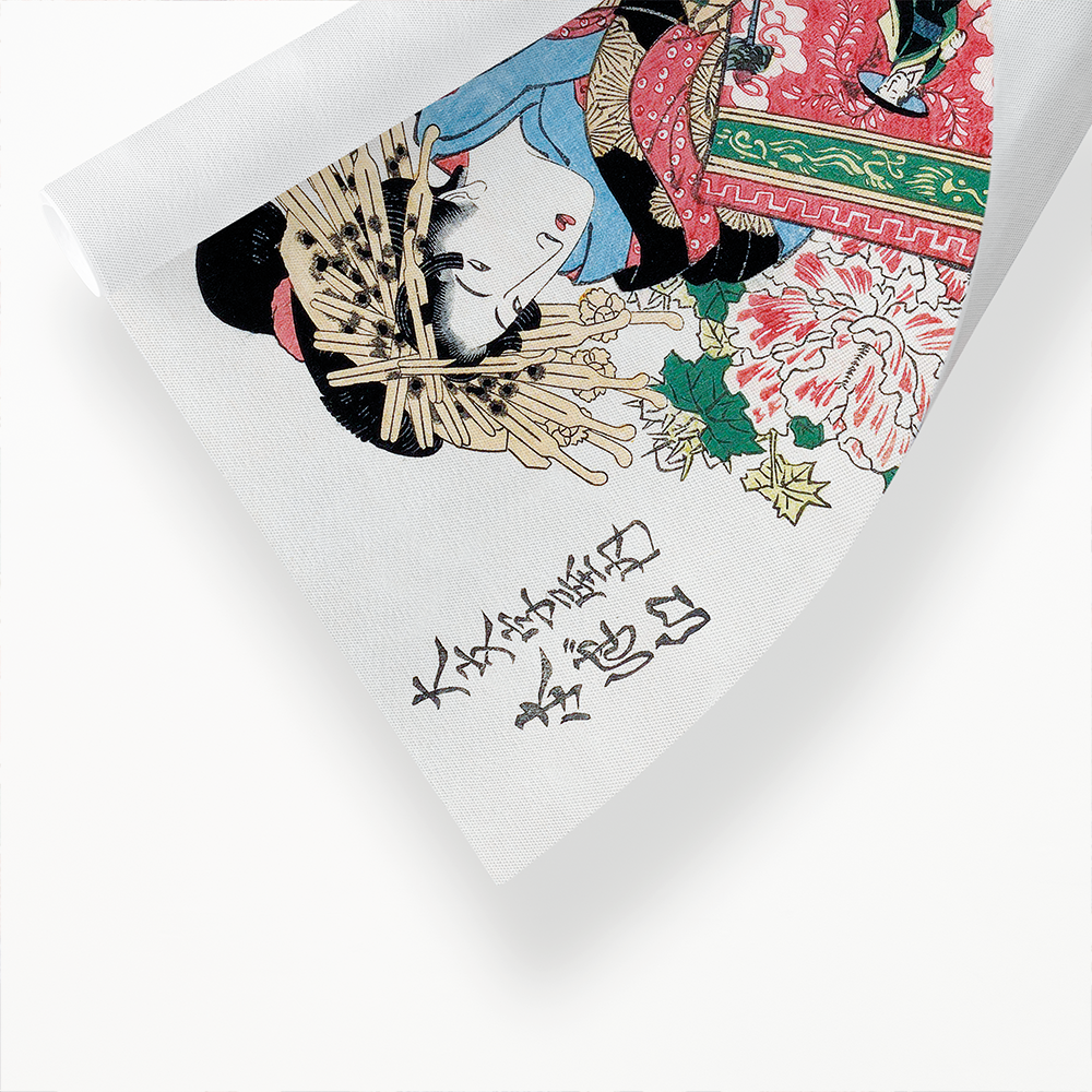 Japanese woman by Keisai Eisen - Art Print