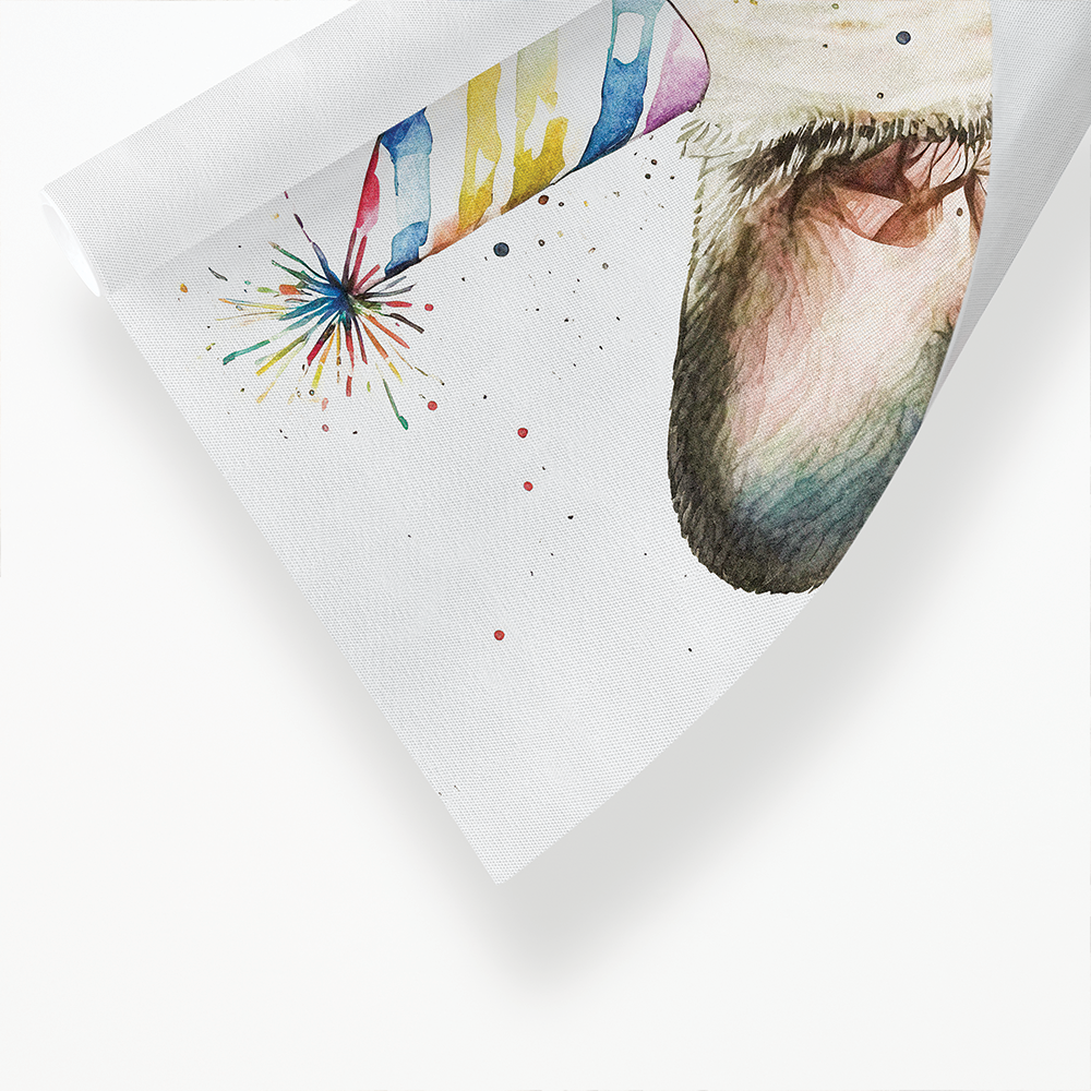 French bulldog wearing a party hat - Art Print