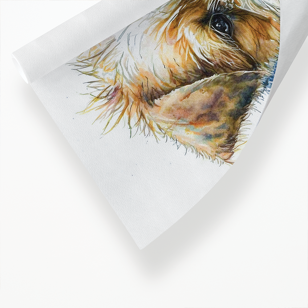 Puppy reading a book - Art Print