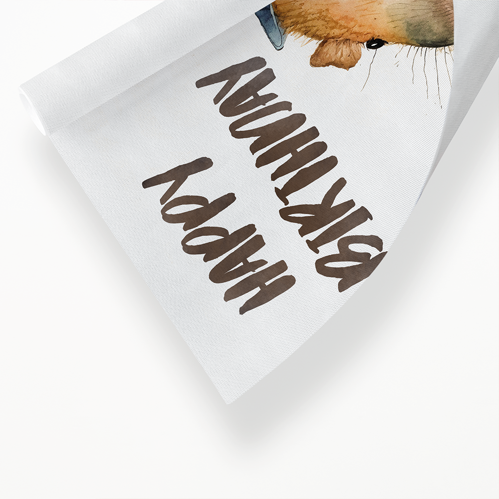 Capybara happy birthday - Art Print